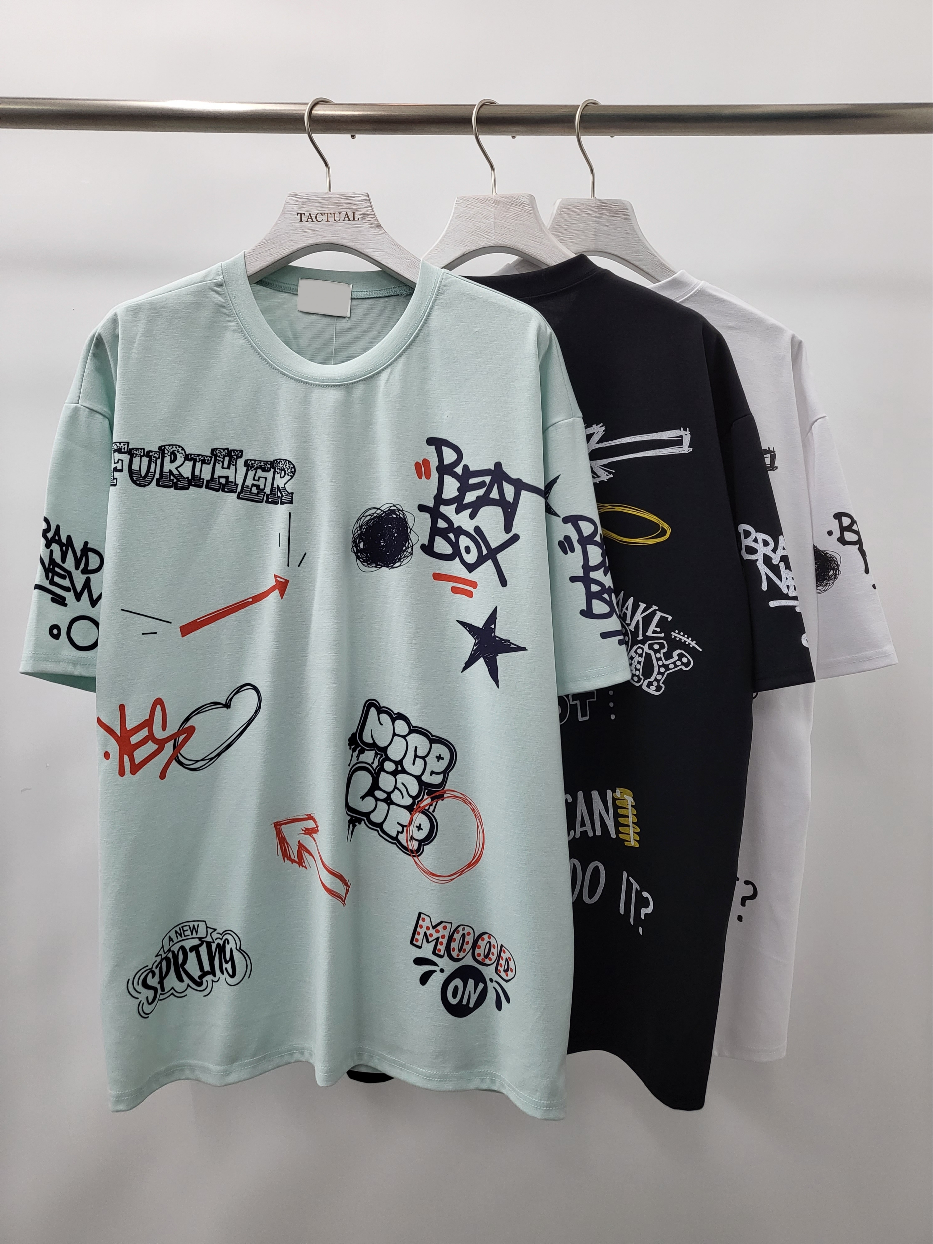 英文字圖案短袖Tee T5026