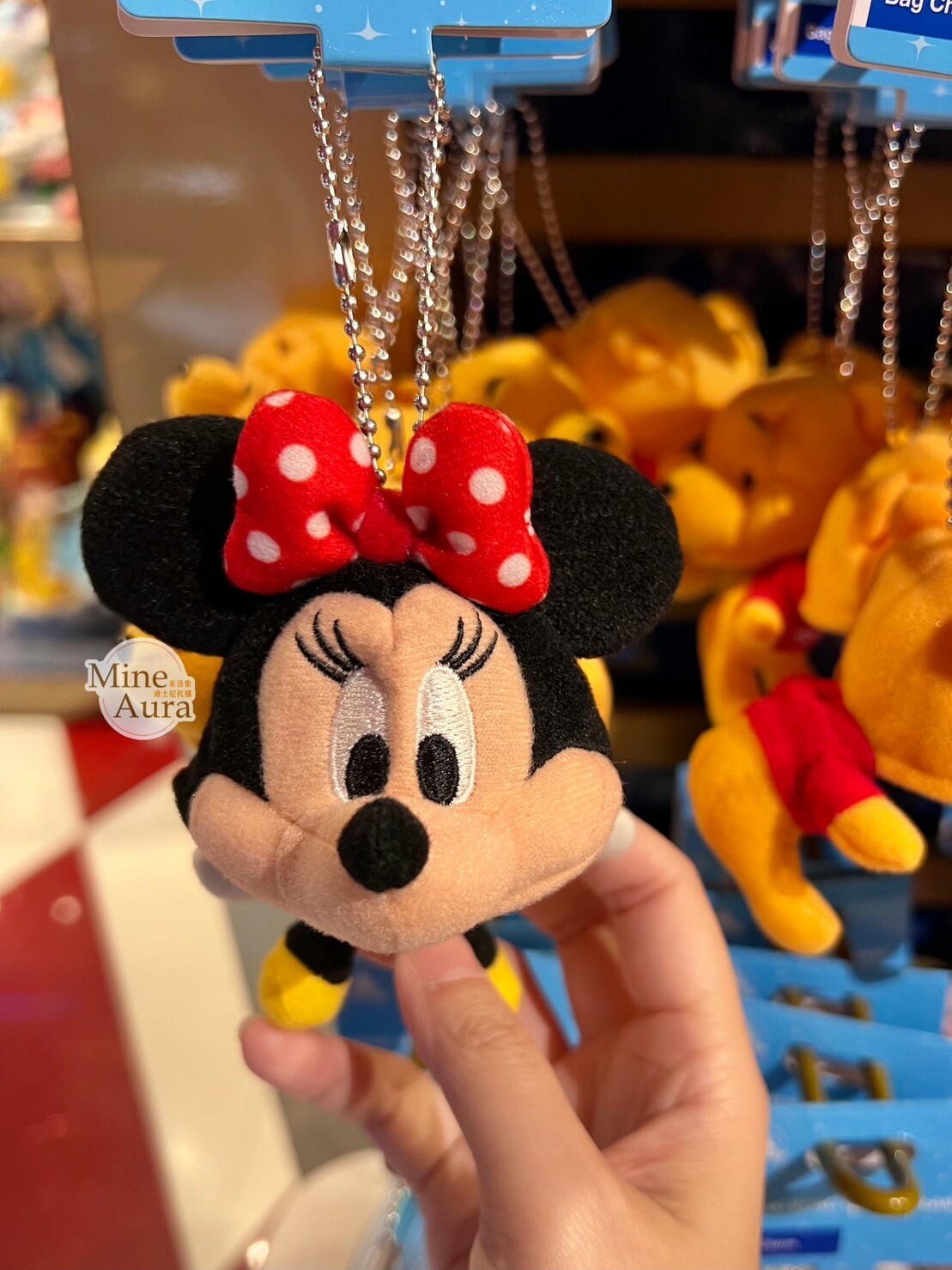 米妮 Minnie 頭套造型 鑰匙圈 吊飾 -香港迪士尼樂園