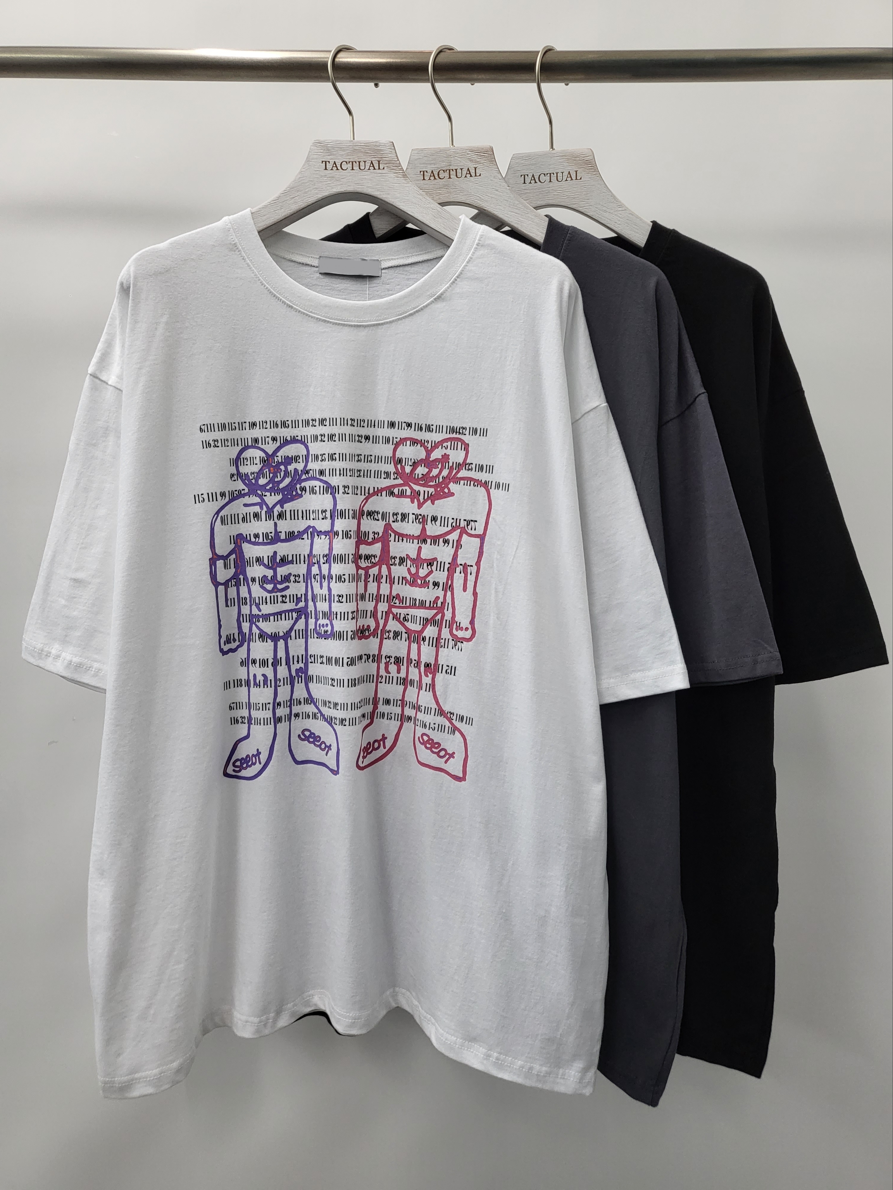 英文字圖案短袖Tee T4966