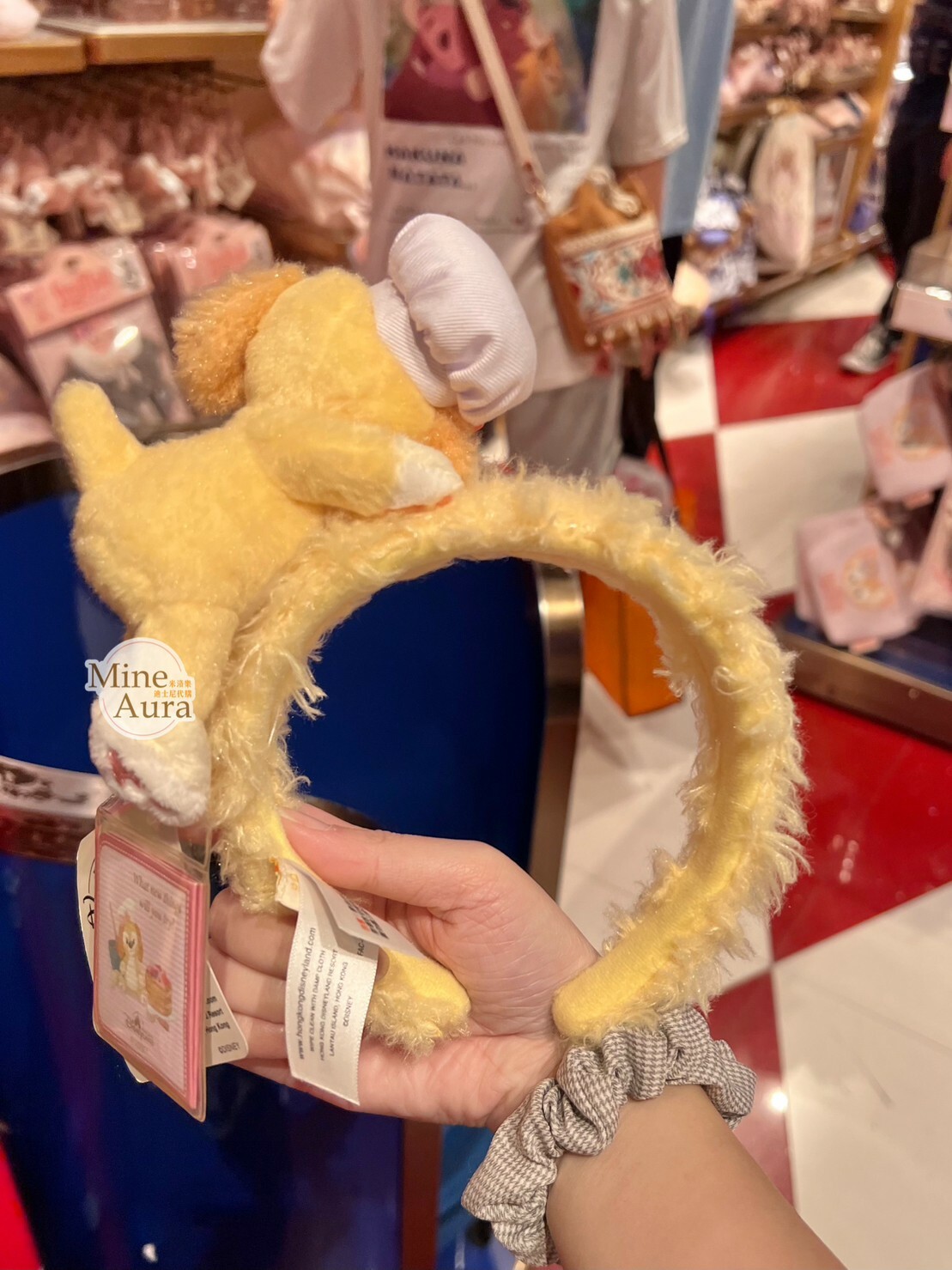 可琦安 餅乾 CookieAnn 趴趴造型 絨毛 髮圈 髮箍 -香港迪士尼樂園