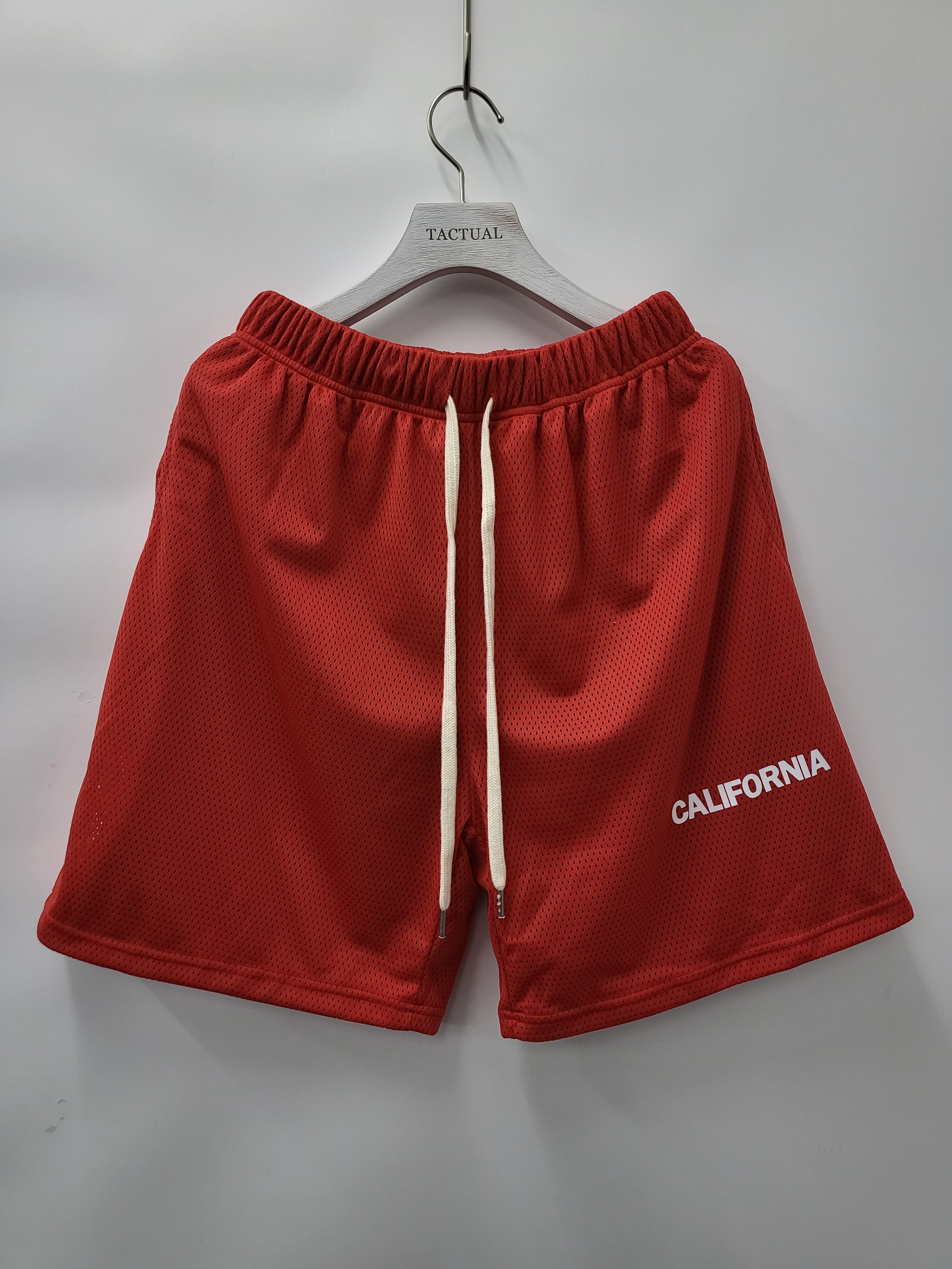 英文字網紋短褲 P2440