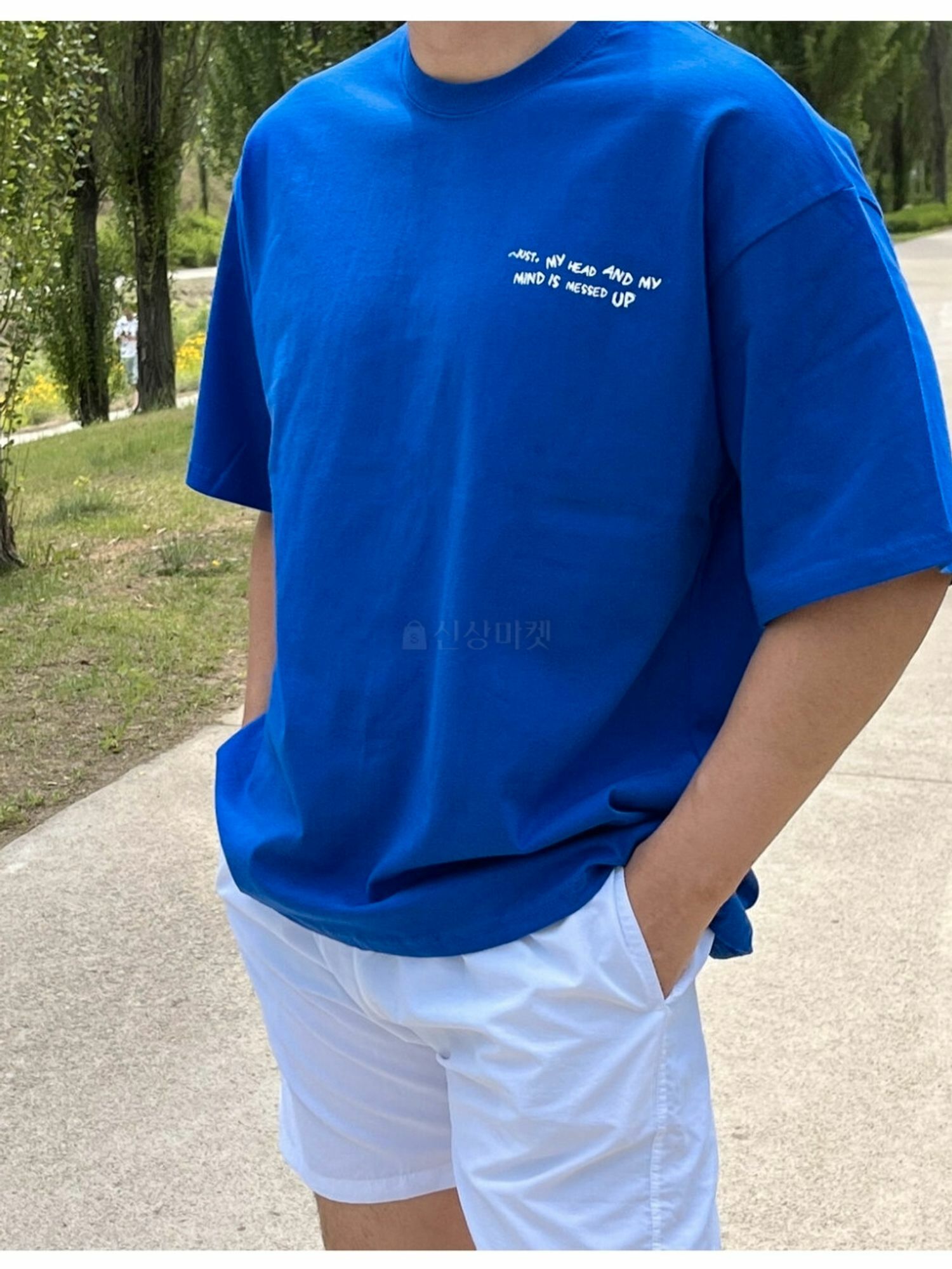 熊布貼補丁短袖T恤