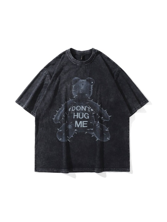 着色刺熊短袖T恤