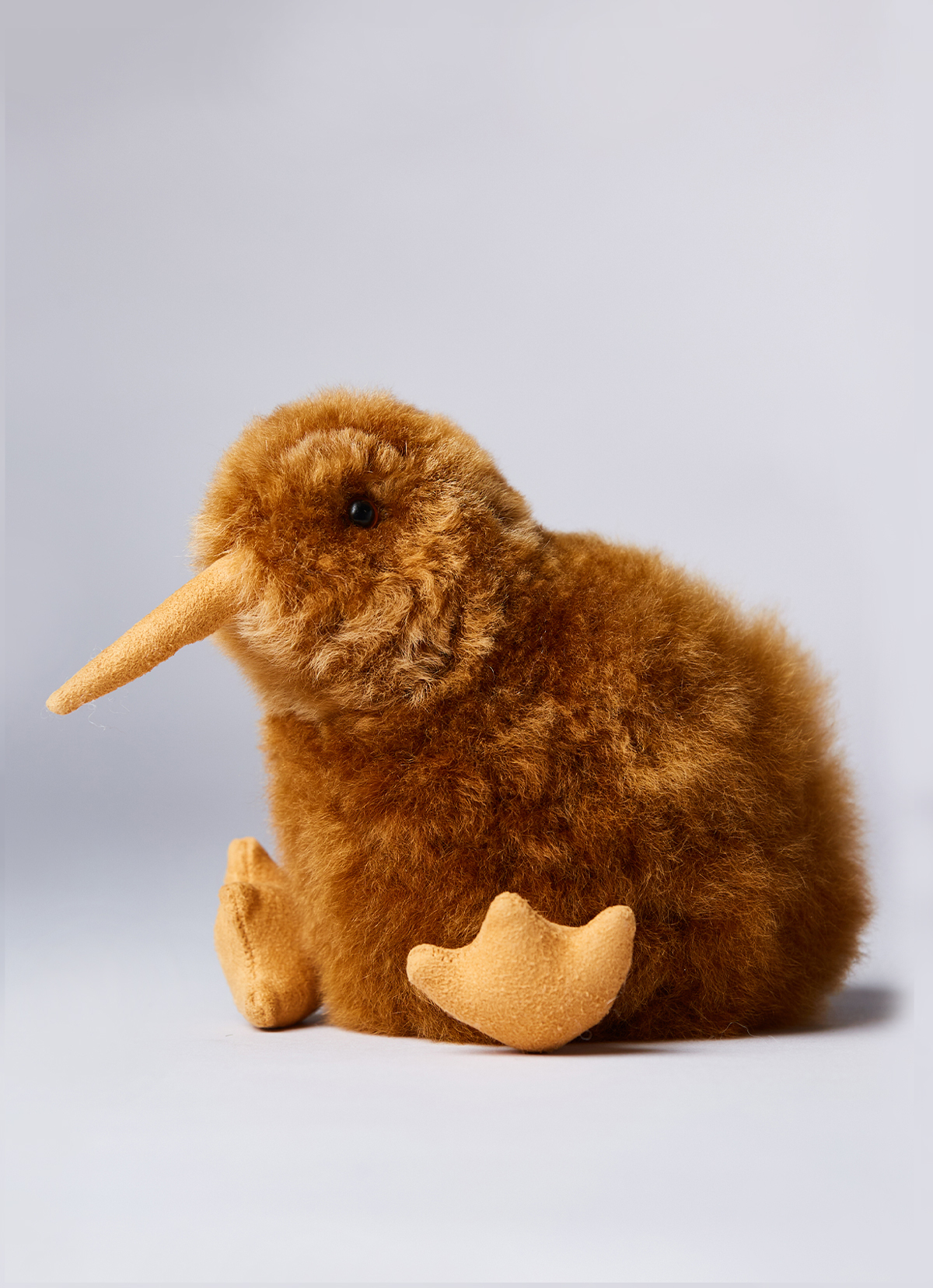 【秘魯國家館】ST.MALO秘魯工匠手工天然羊駝毛-奇異鳥娃娃-18cm-2206KW-淺棕