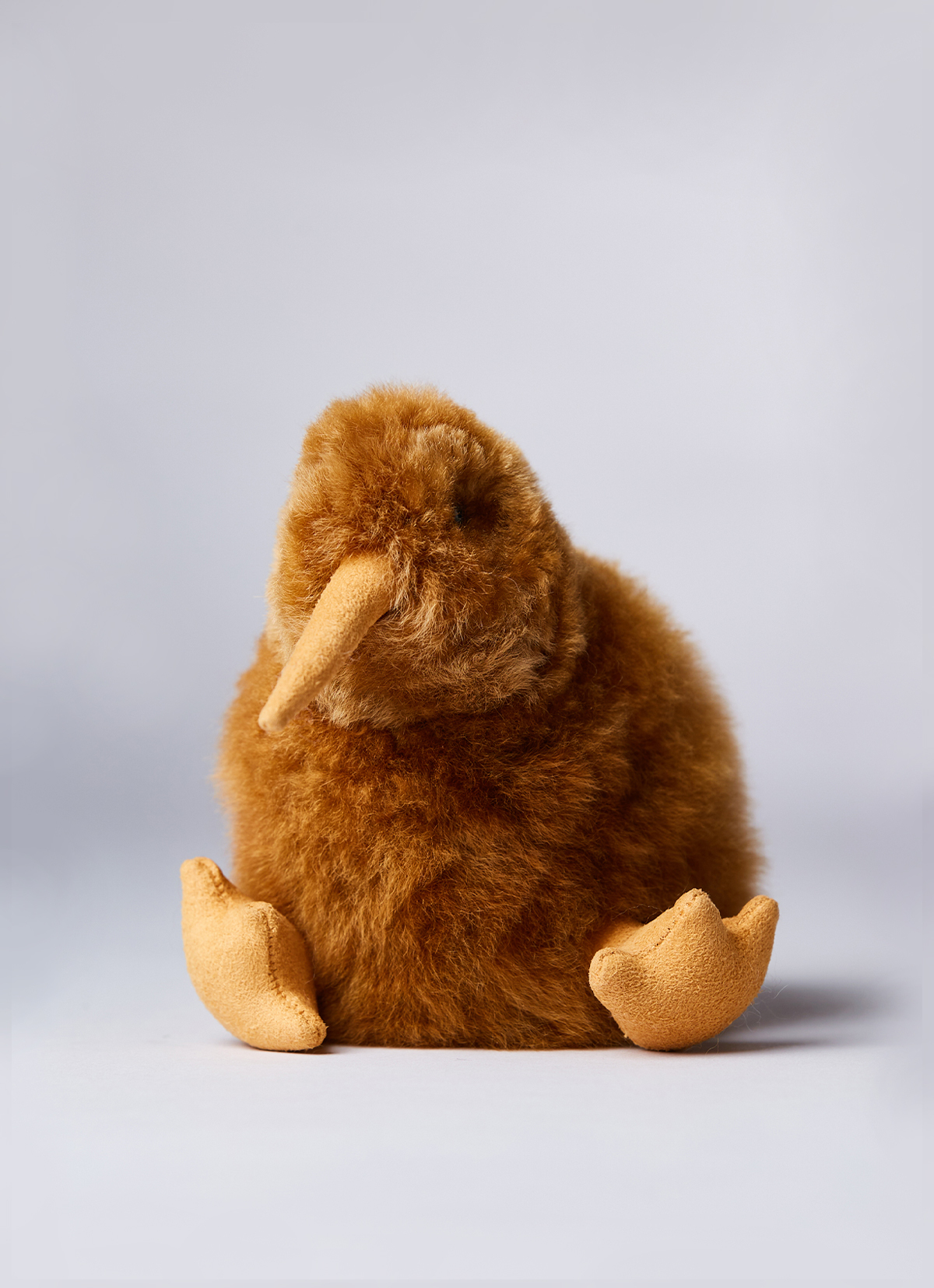 【秘魯國家館】ST.MALO秘魯工匠手工天然羊駝毛-奇異鳥娃娃-18cm-2206KW-淺棕