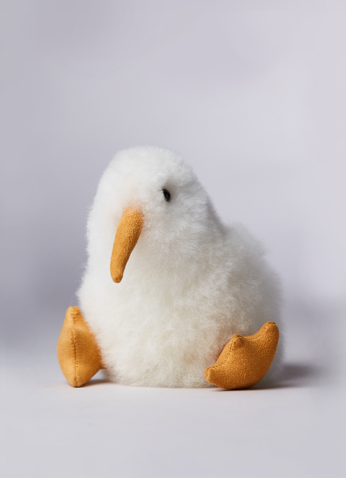【秘魯國家館】ST.MALO秘魯工匠手工天然羊駝毛-奇異鳥娃娃-18cm-2206KW-白色