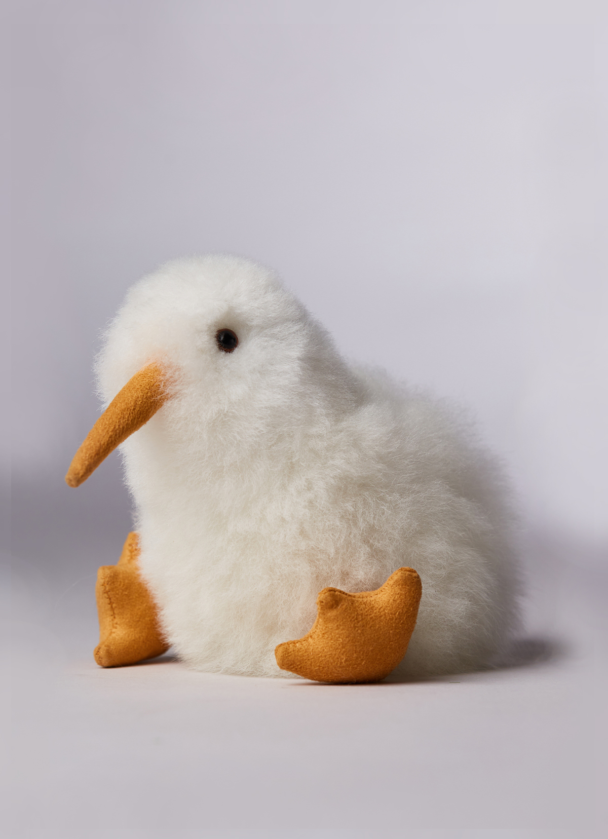 【秘魯國家館】ST.MALO秘魯工匠手工天然羊駝毛-奇異鳥娃娃-18cm-2206KW-白色
