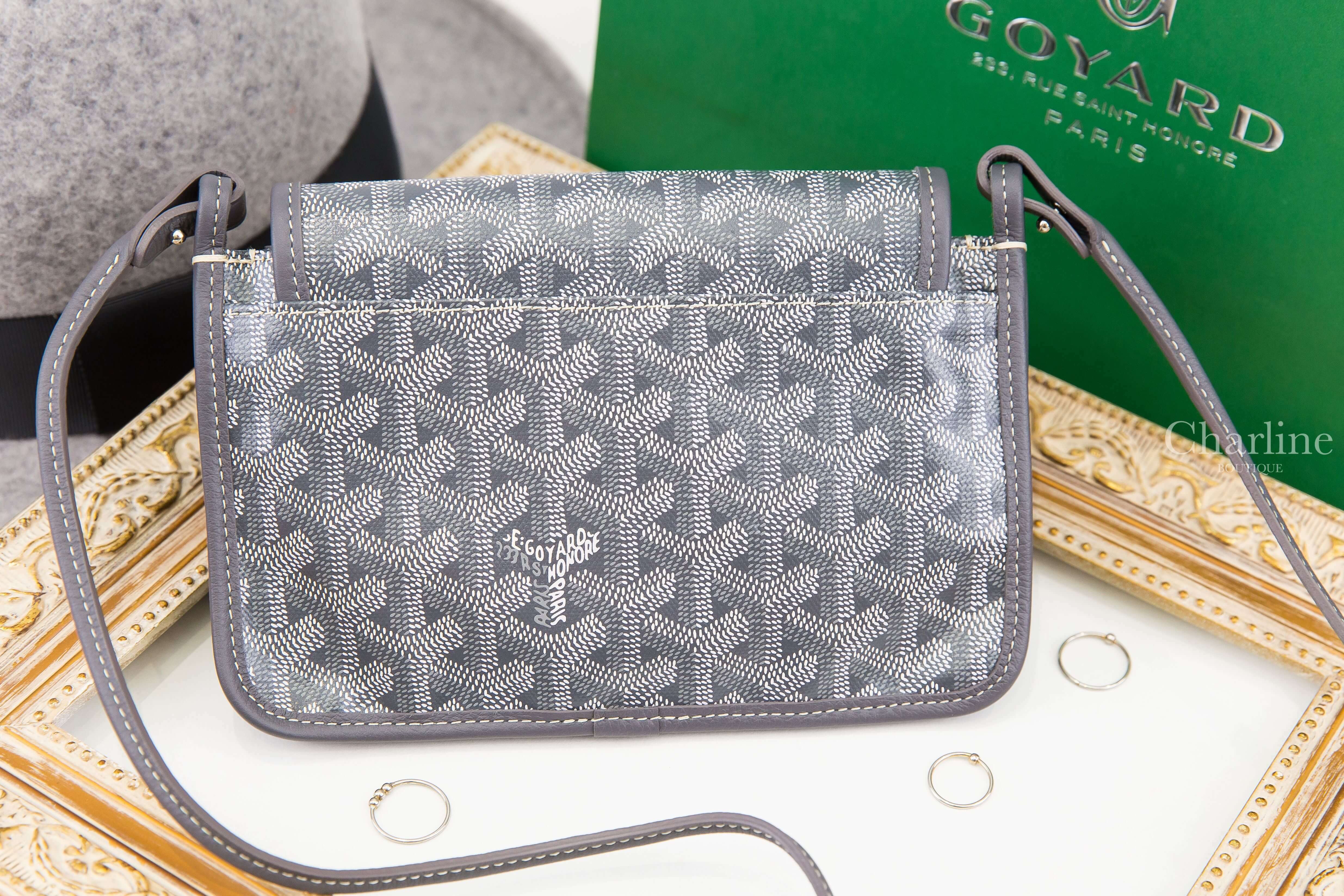 Goyard Plumet Pocket Wallet 灰色小牛皮肩背包-Charline Boutique 精品代購