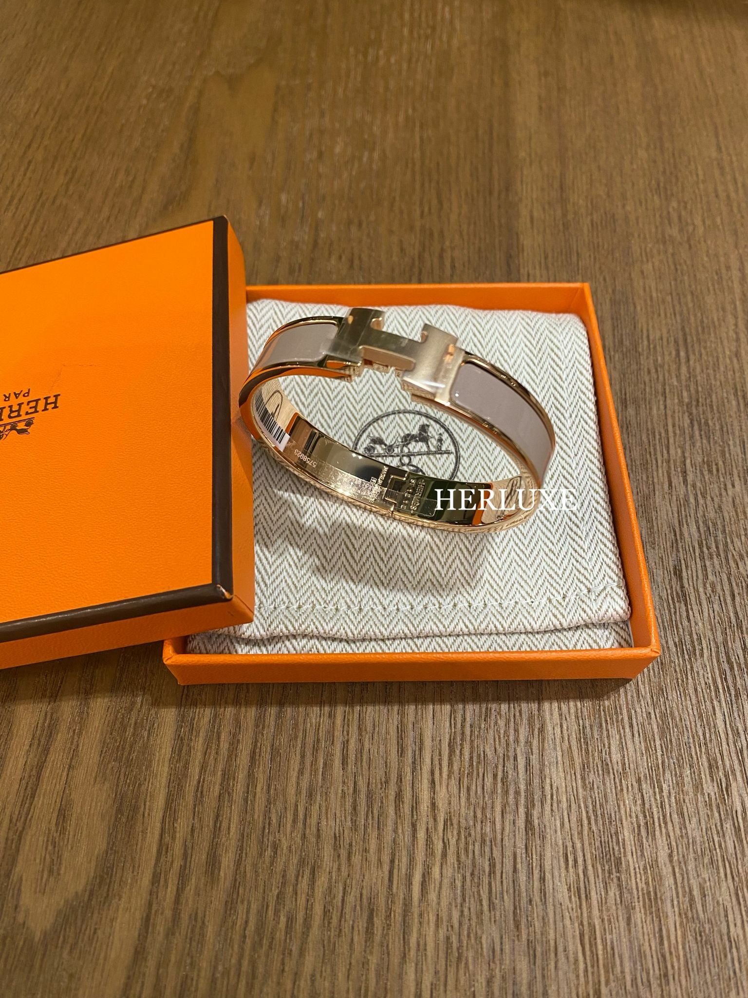 Clic H bracelet pm 55 marron glacé CD