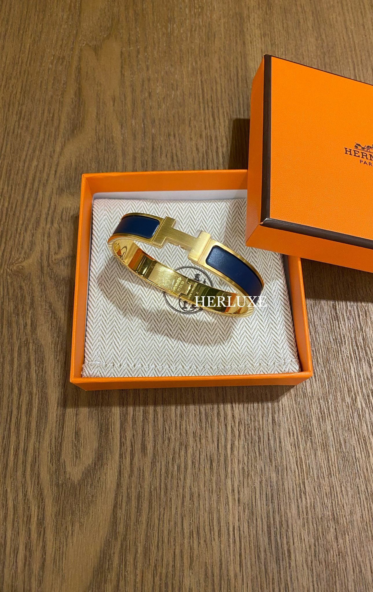 Clic H bracelet 3F bleu de biarritz mat CC ( 可預訂size )