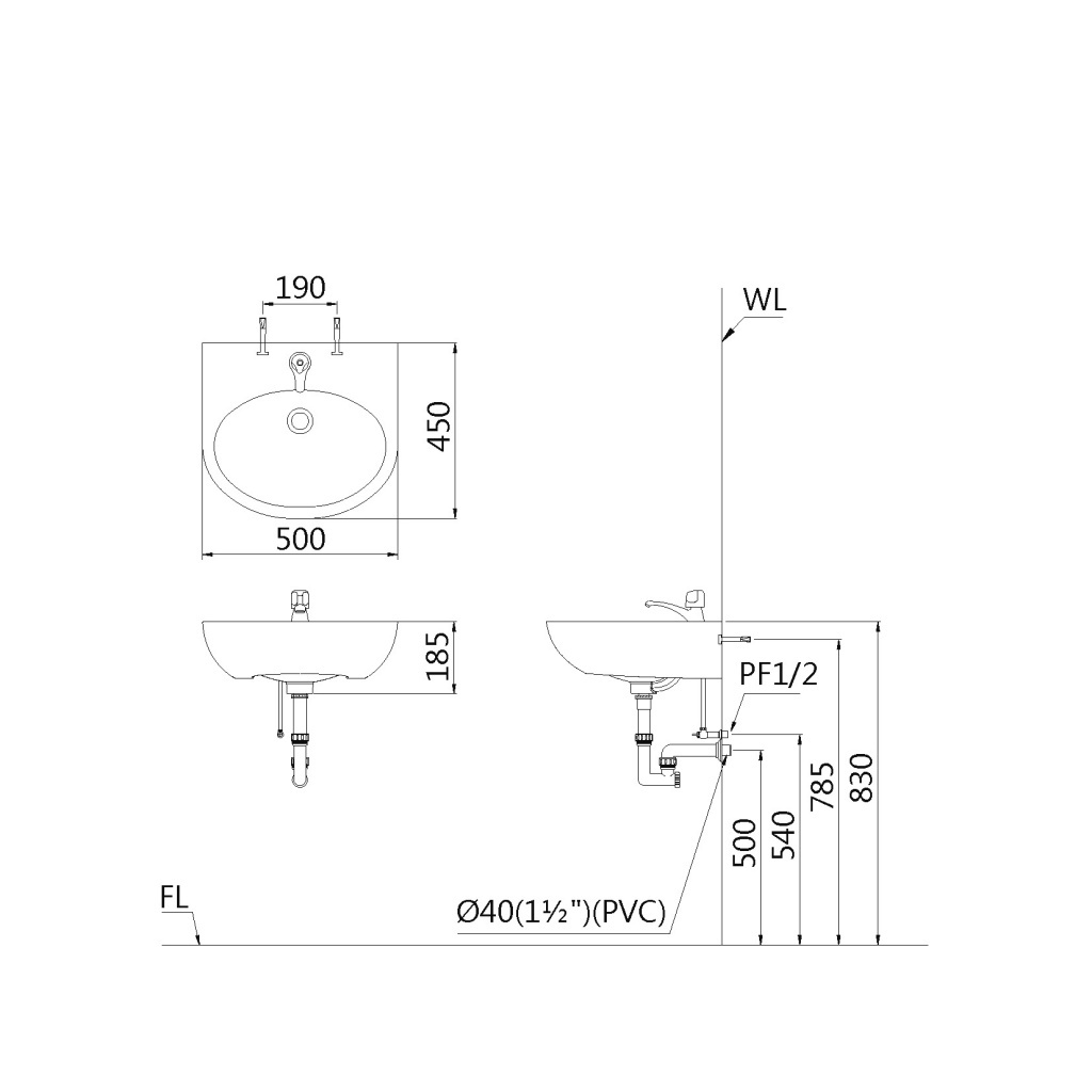 凱撒 面盆推薦型號 L2152(H/DH)
