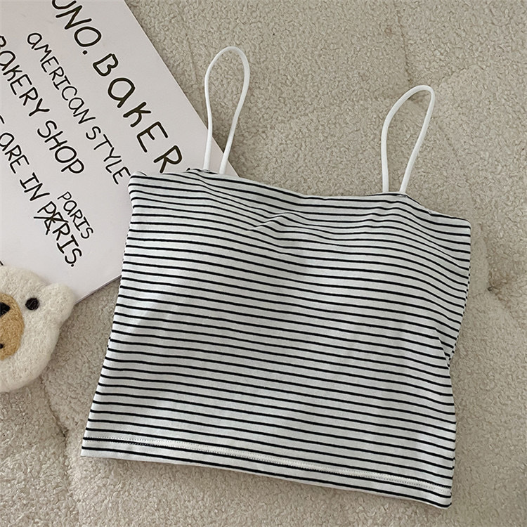 LYS - 夏日時髦細肩短版露肚背心（五色）