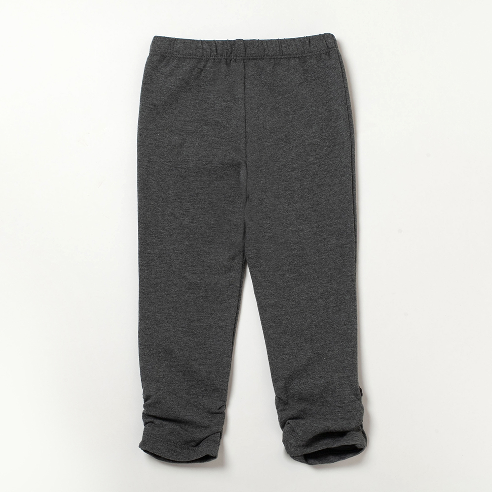 PIPPY 百搭鬆緊腰圍彈性棉內搭長褲 灰