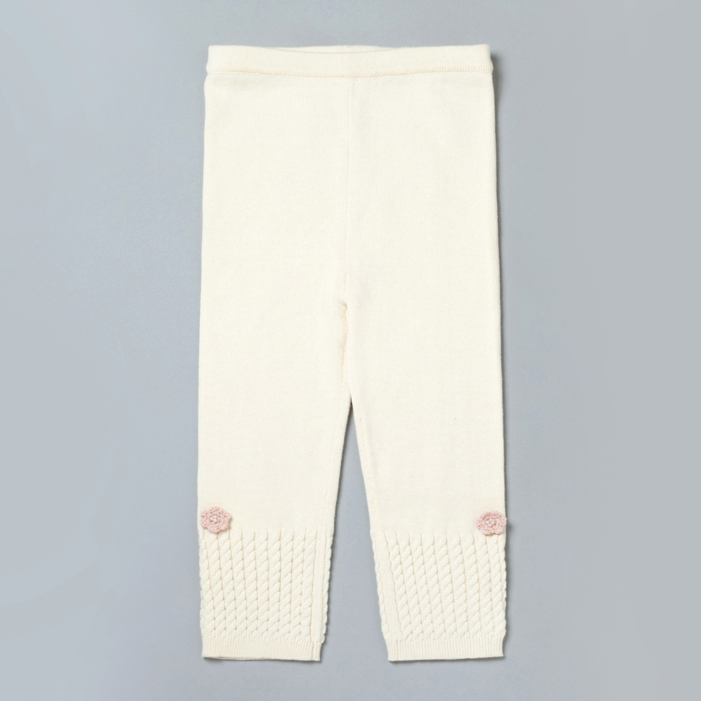 PIPPY 百搭彈性棉內搭緊身長褲 米