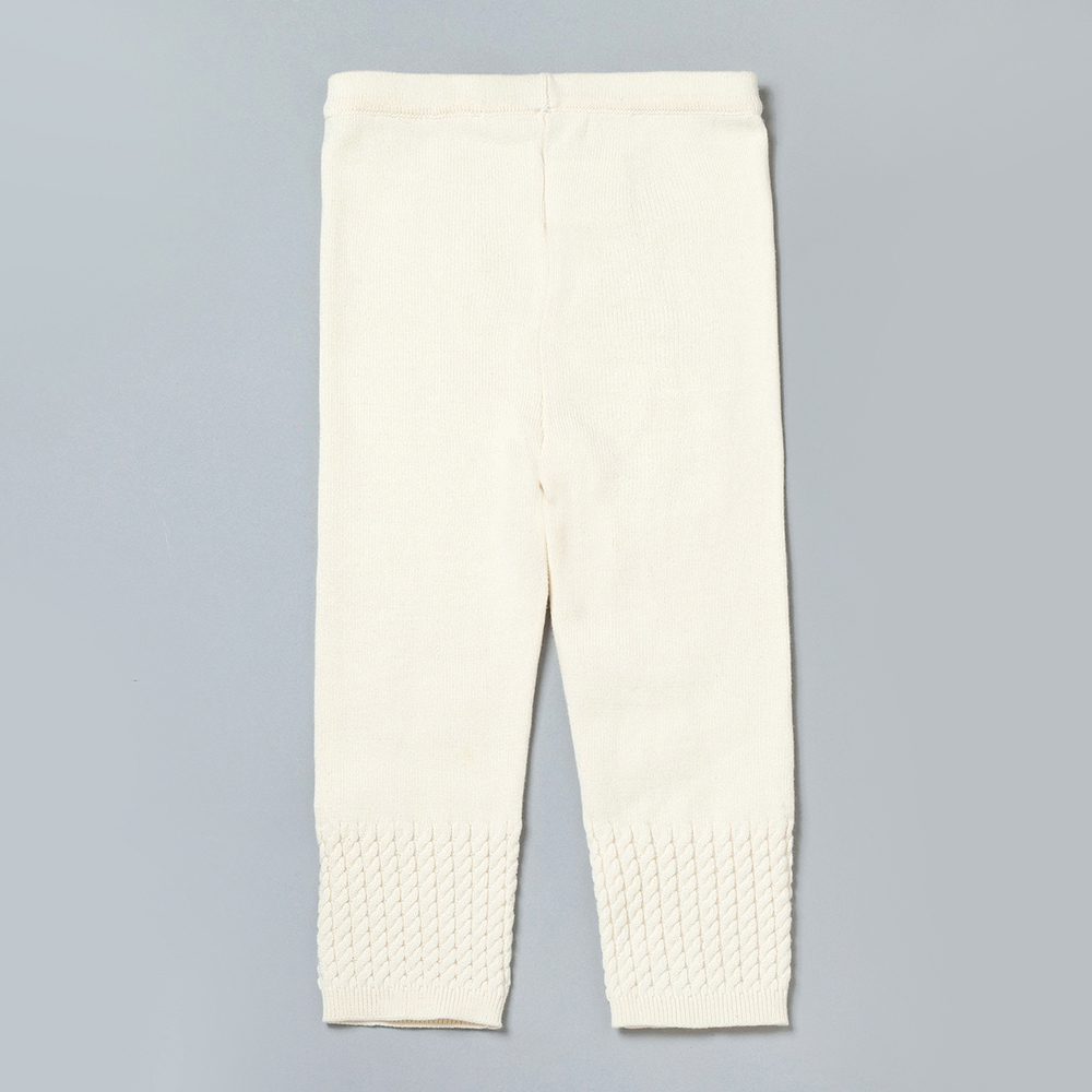 PIPPY 百搭彈性棉內搭緊身長褲 米