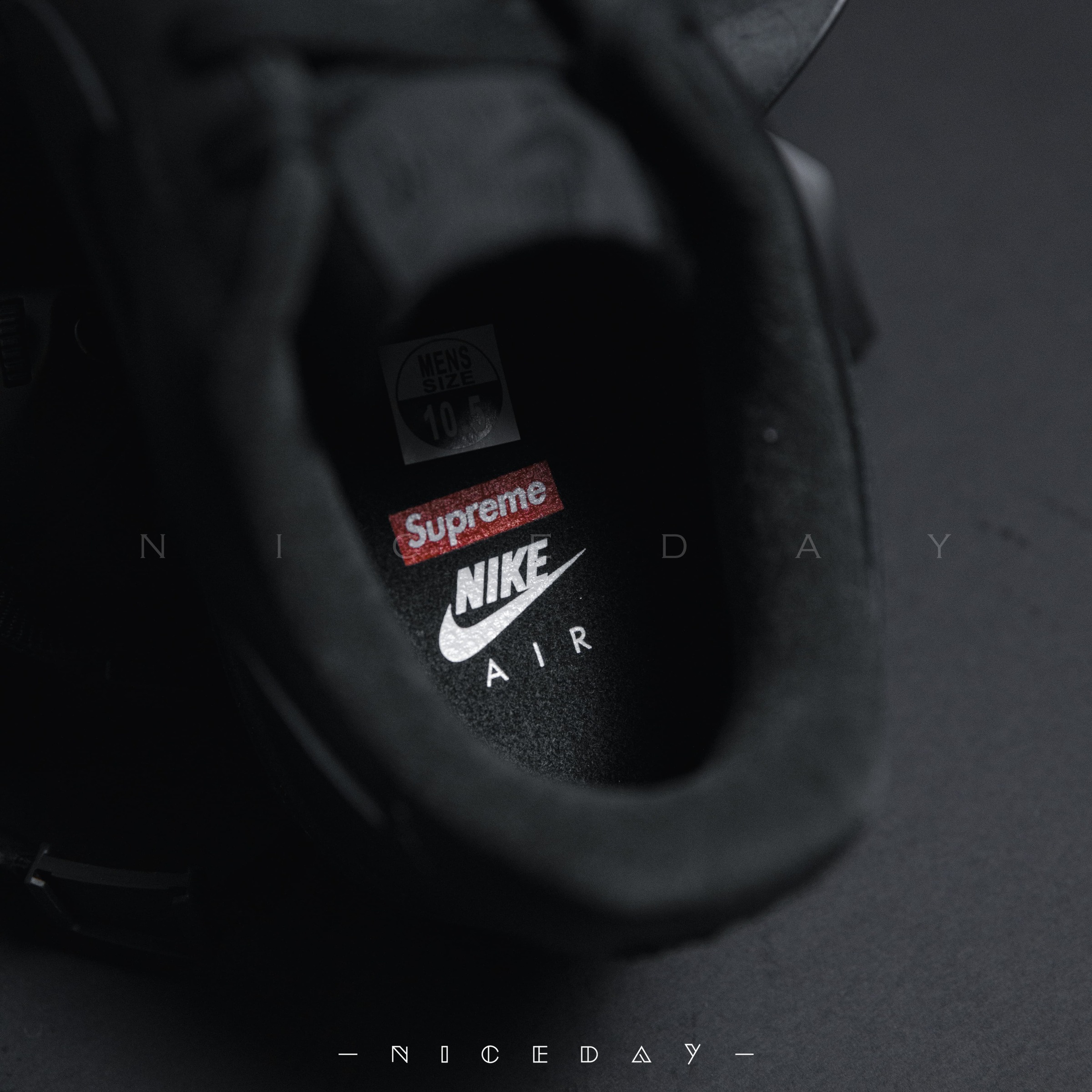 NiceDay 現貨 Supreme x Nike Air Force 1 黑 聯名 男女 CU9225 001