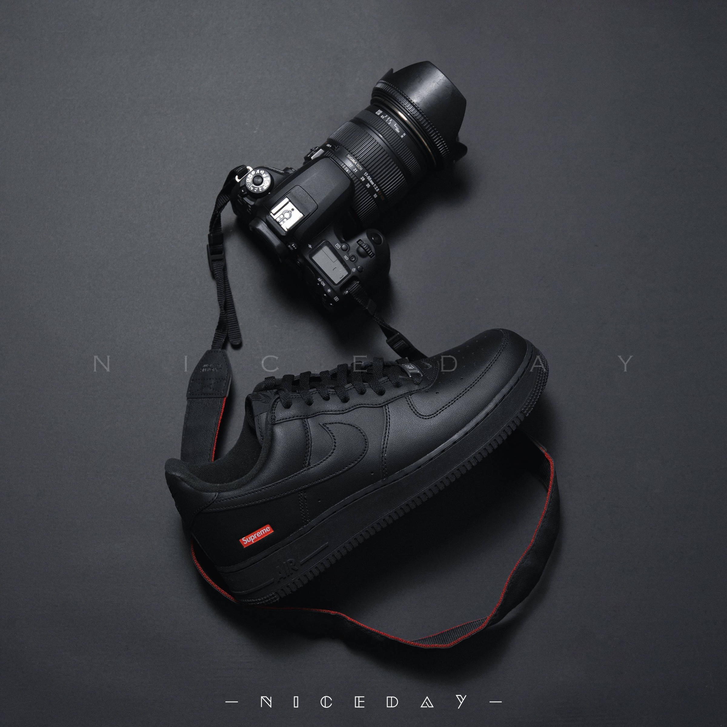 NiceDay 現貨 Supreme x Nike Air Force 1 黑 聯名 男女 CU9225 001