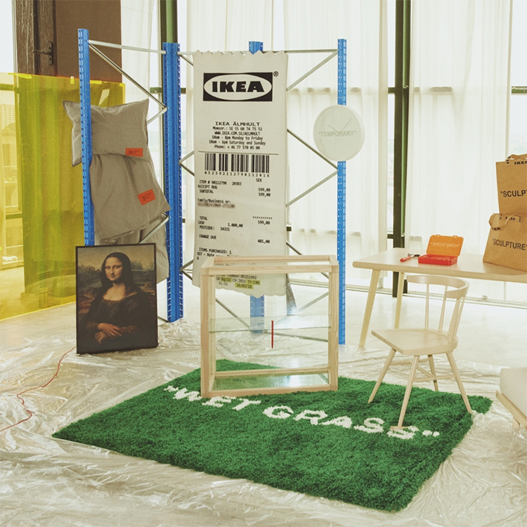 現貨 IKEA x OFF WHITE 聯名款 綠草地 發票 地毯 地墊