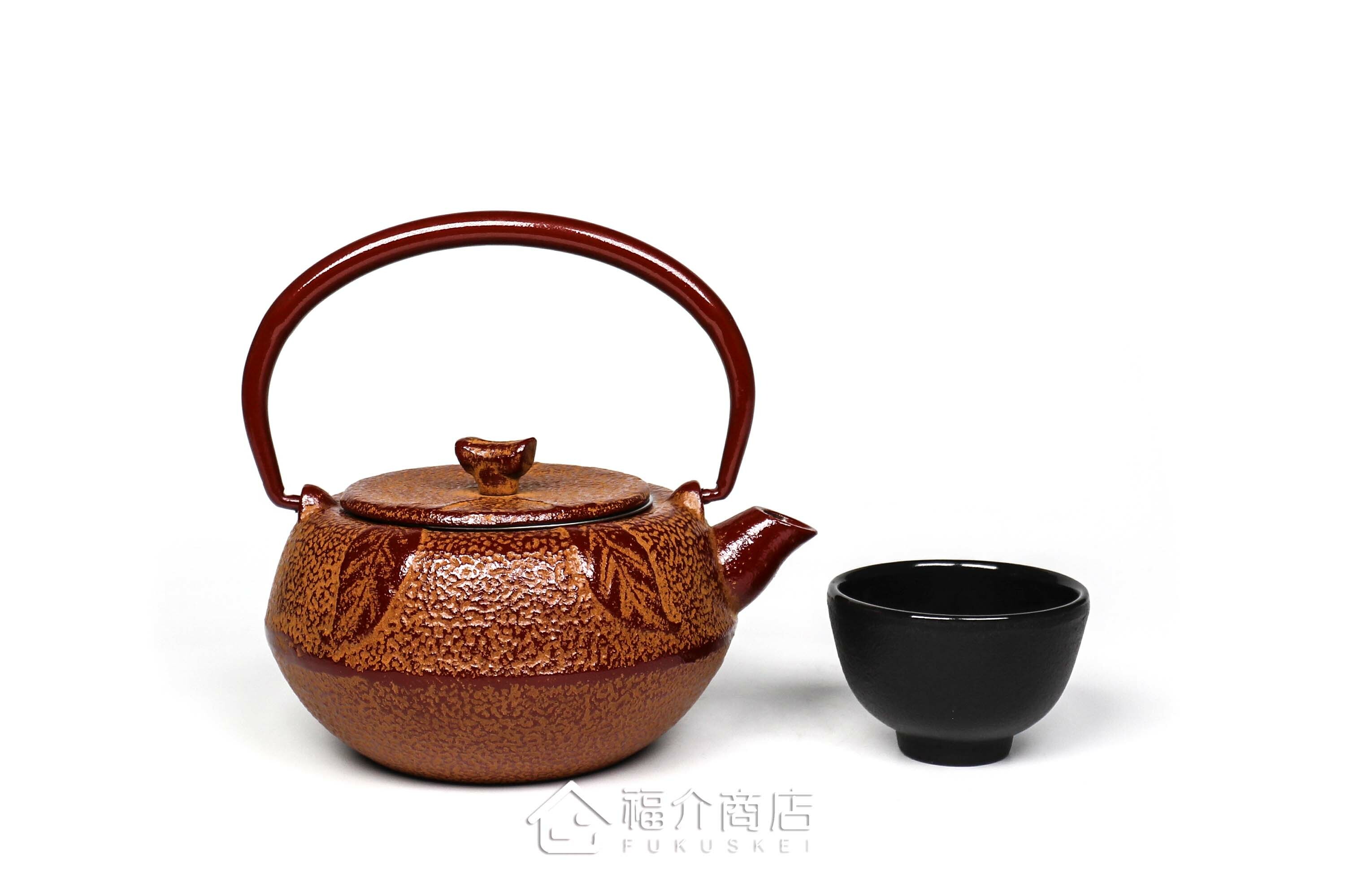 泡茶用的蜜柑造型鑄鐵茶壺