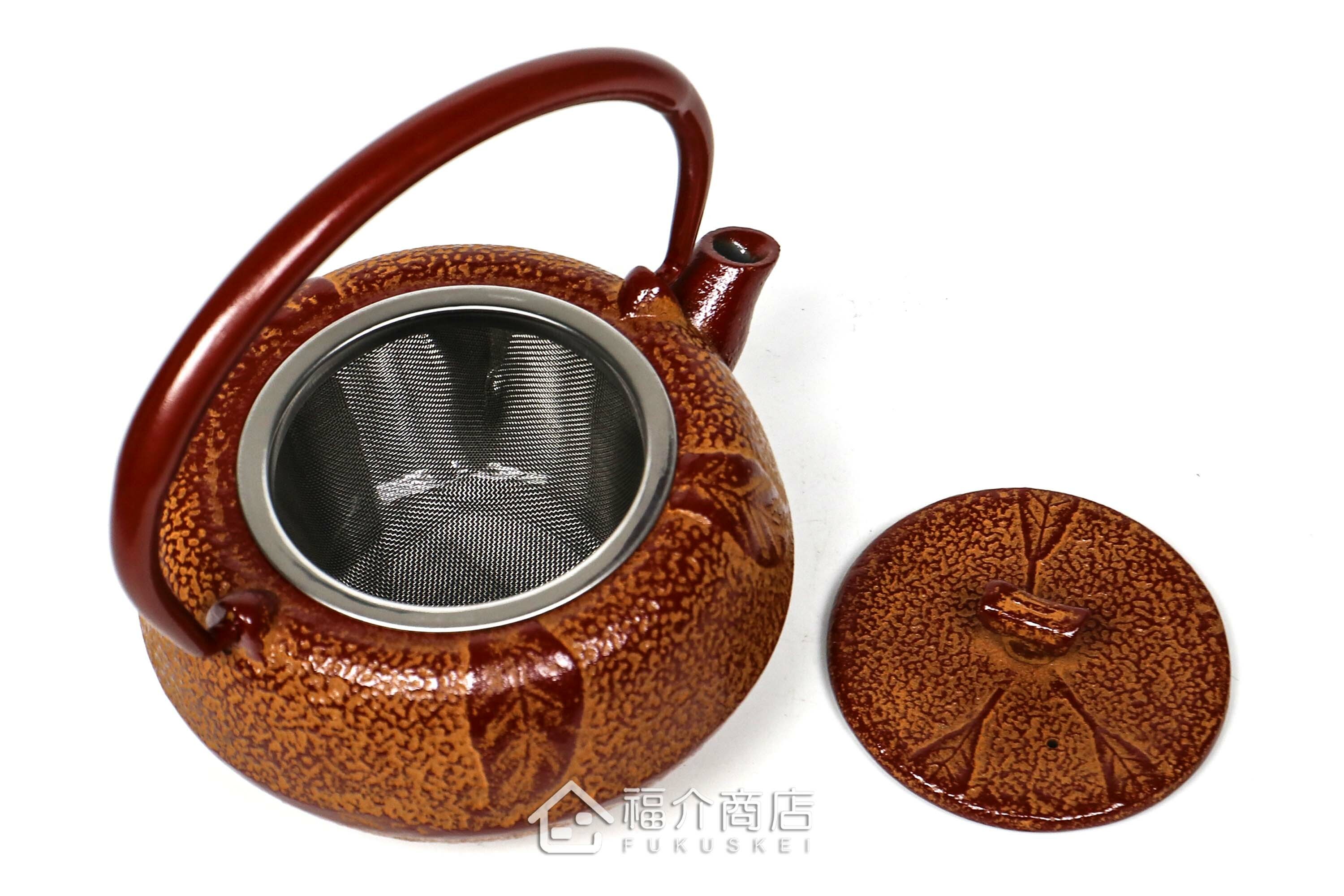 泡茶用的蜜柑造型鑄鐵茶壺
