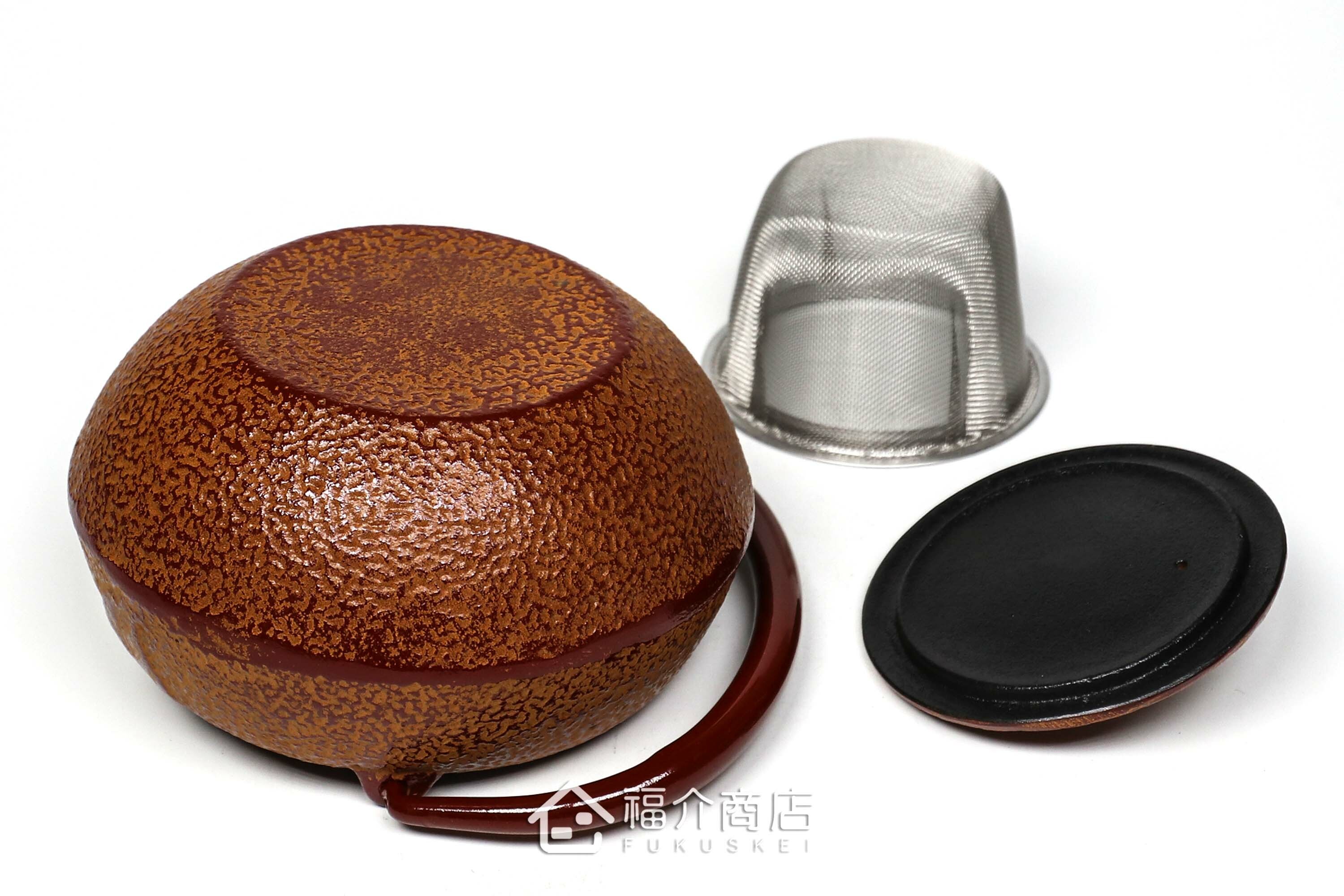 泡茶用的蜜柑造型鑄鐵茶壺