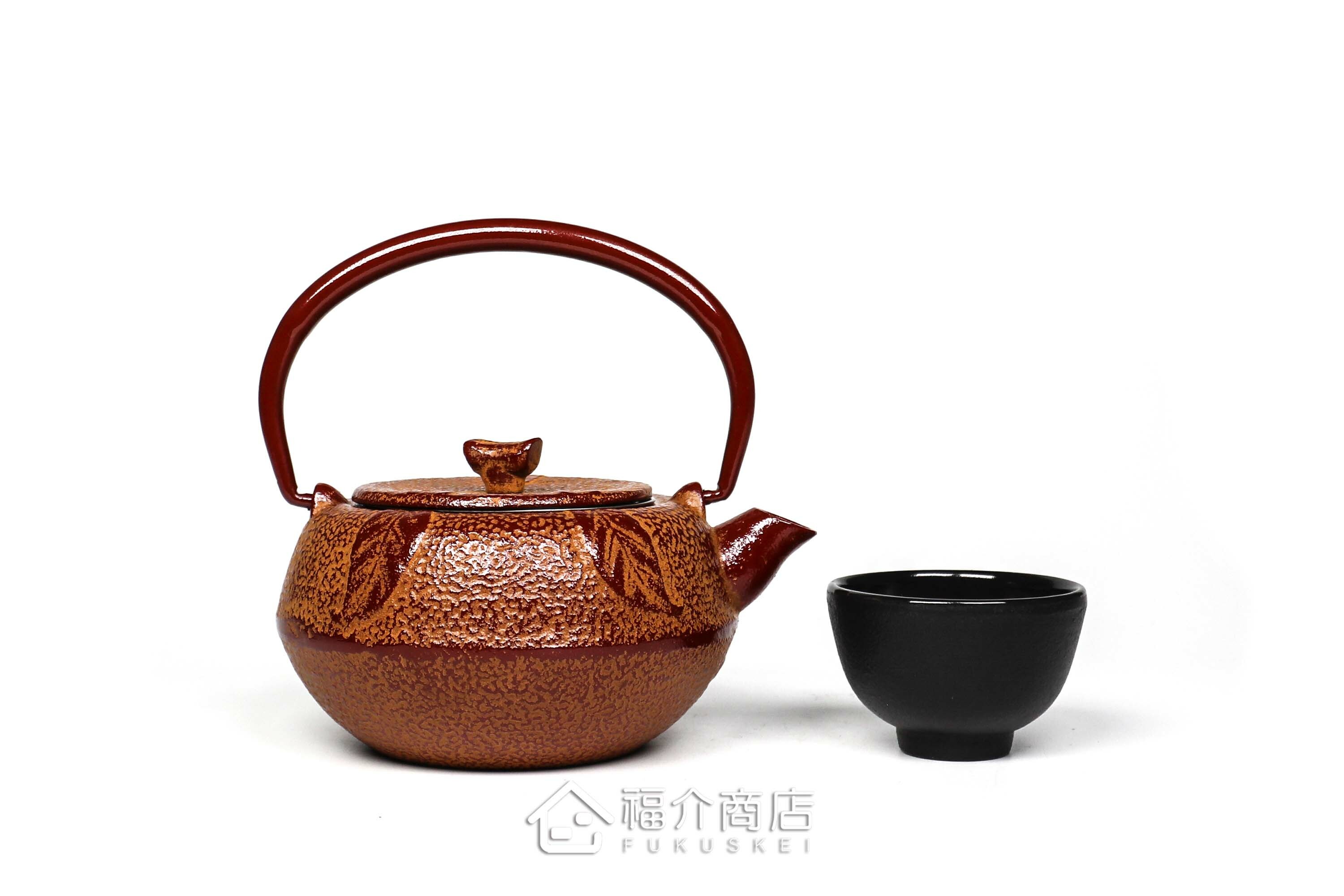 泡茶用的蜜柑造型鑄鐵茶壺