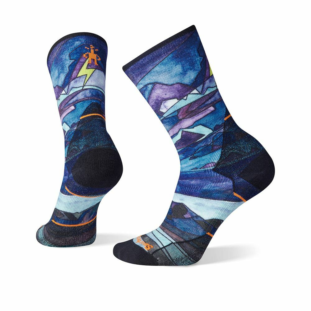 【Smartwool】女高機能跑步超輕減震Print中長襪 彩色 / SW001751150