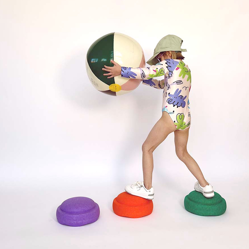 狗狗 crazy dogs | 海廢再生 抗UV兒童防曬泳衣系列 - 長袖連身