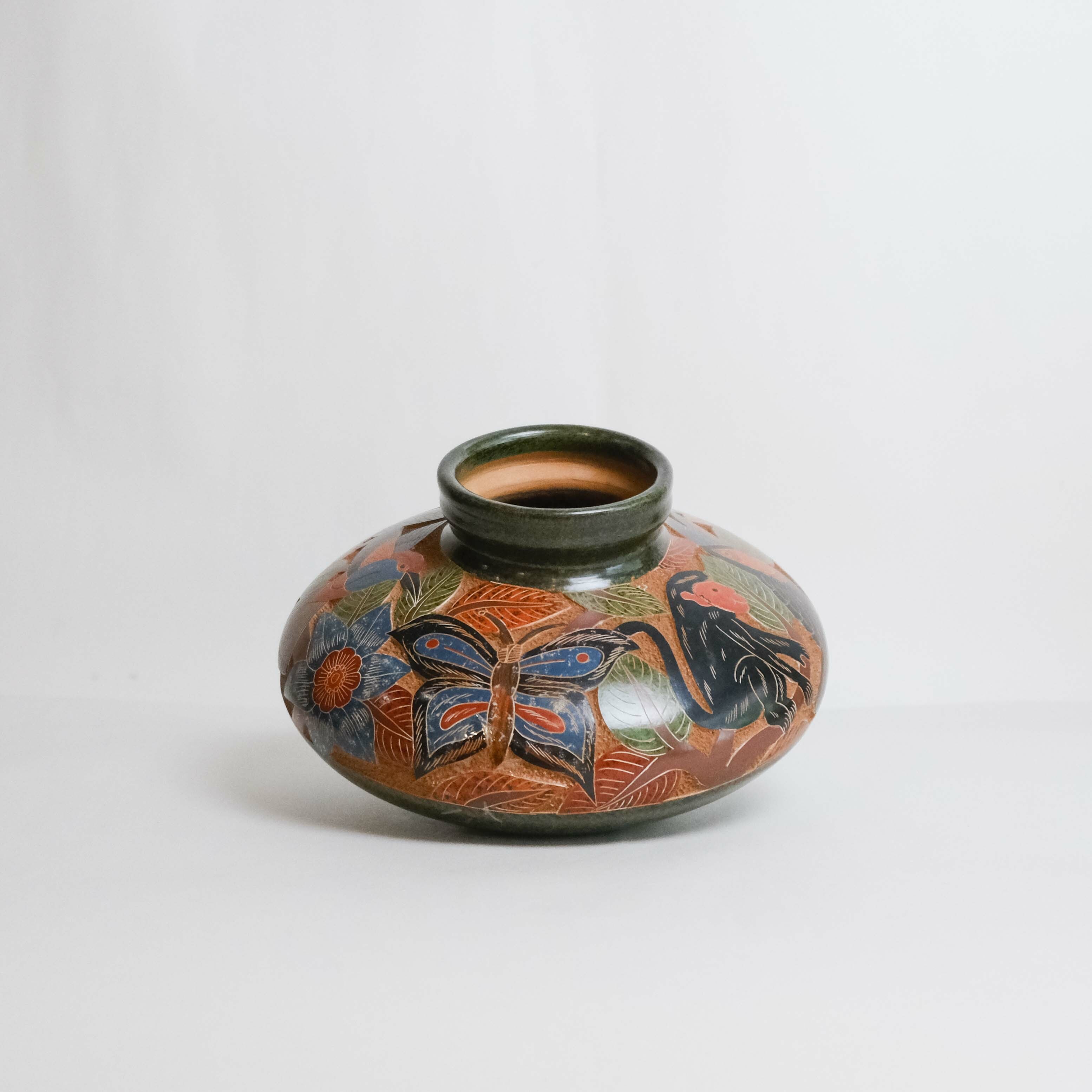 陶器｜矮瓶 - 變色龍 607｜尼加拉瓜