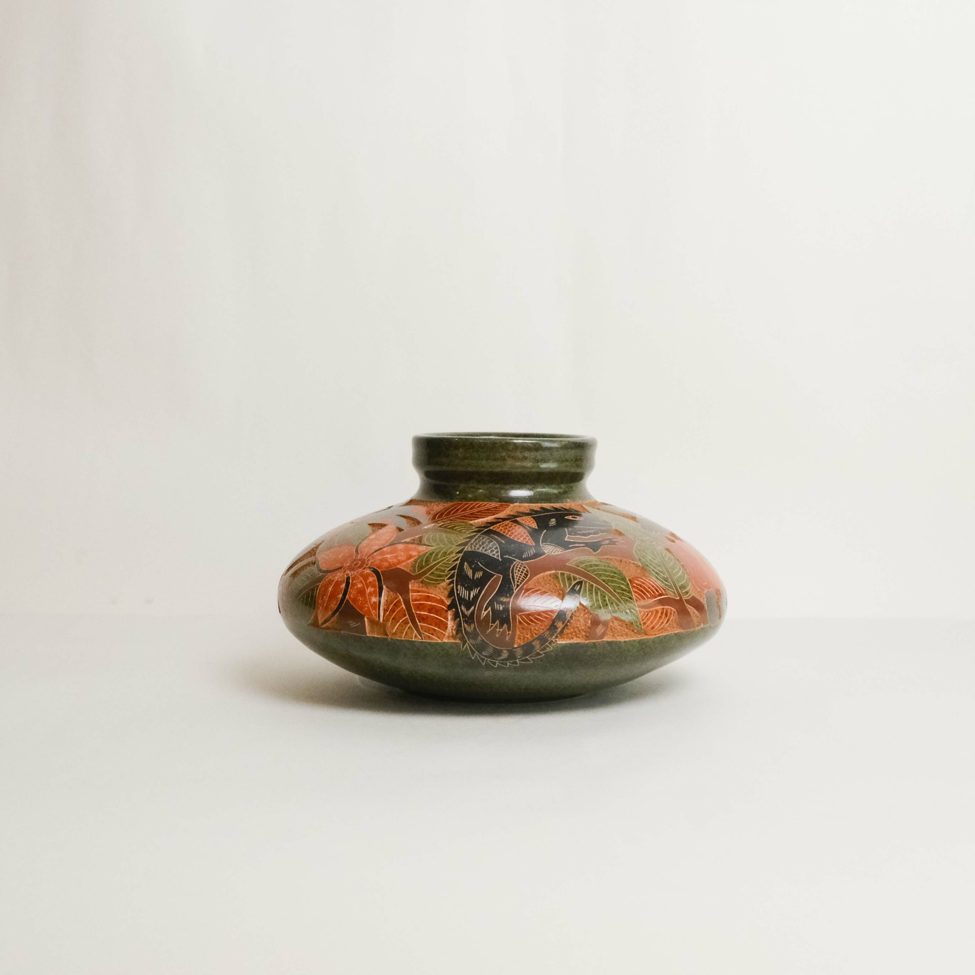 陶器｜矮瓶 - 變色龍 607｜尼加拉瓜