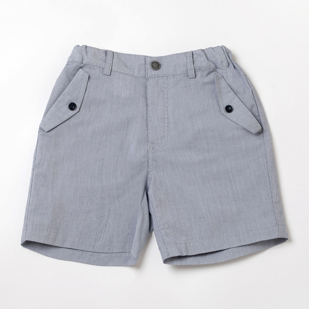 PIPPY直條清爽彈性棉短褲 藍