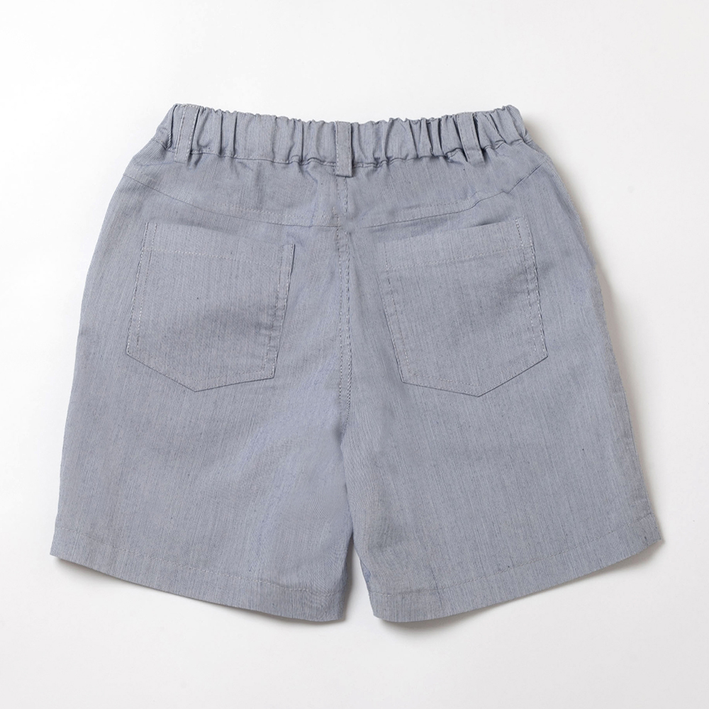 PIPPY直條清爽彈性棉短褲 藍