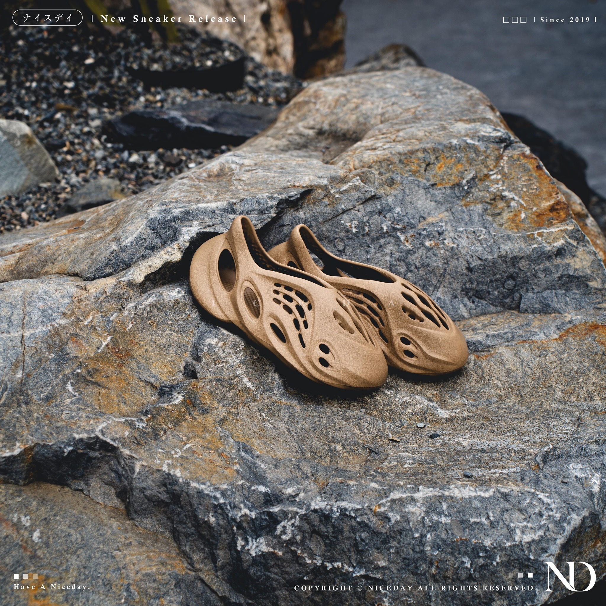 NICEDAY 代購 Adidas Yeezy Foam Runner 淺棕 卡其 男女 洞洞鞋 GV6842