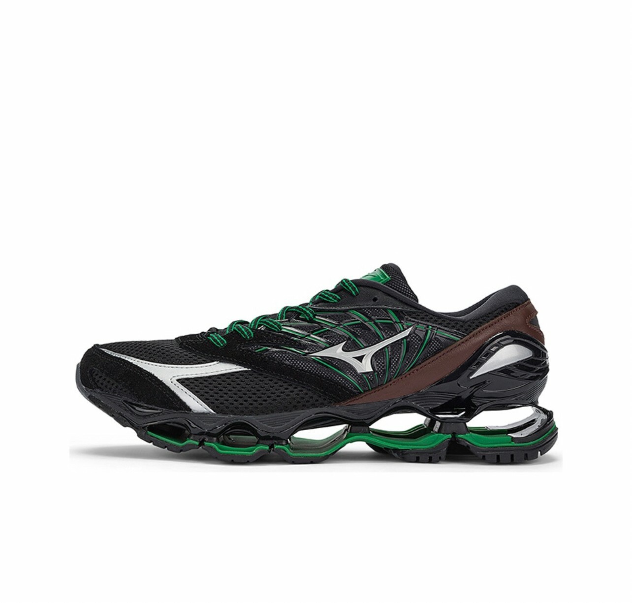 代購 Mizuno x Randomevent 戶外 跑步鞋 運動休閒鞋 黑綠 JUN-