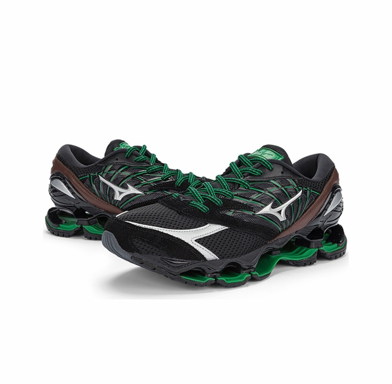 代購 Mizuno x Randomevent 戶外 跑步鞋 運動休閒鞋 黑綠 JUN-