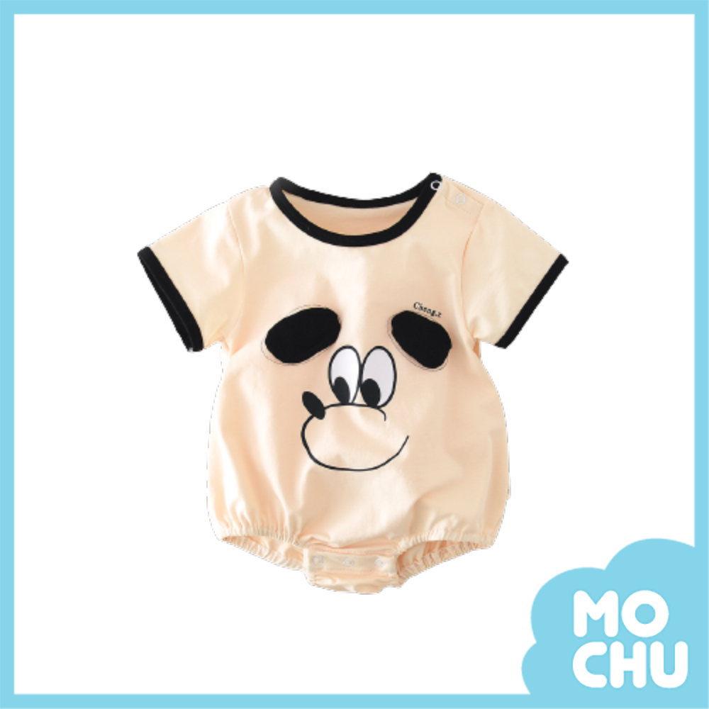 好奇小狗狗短袖包屁衣