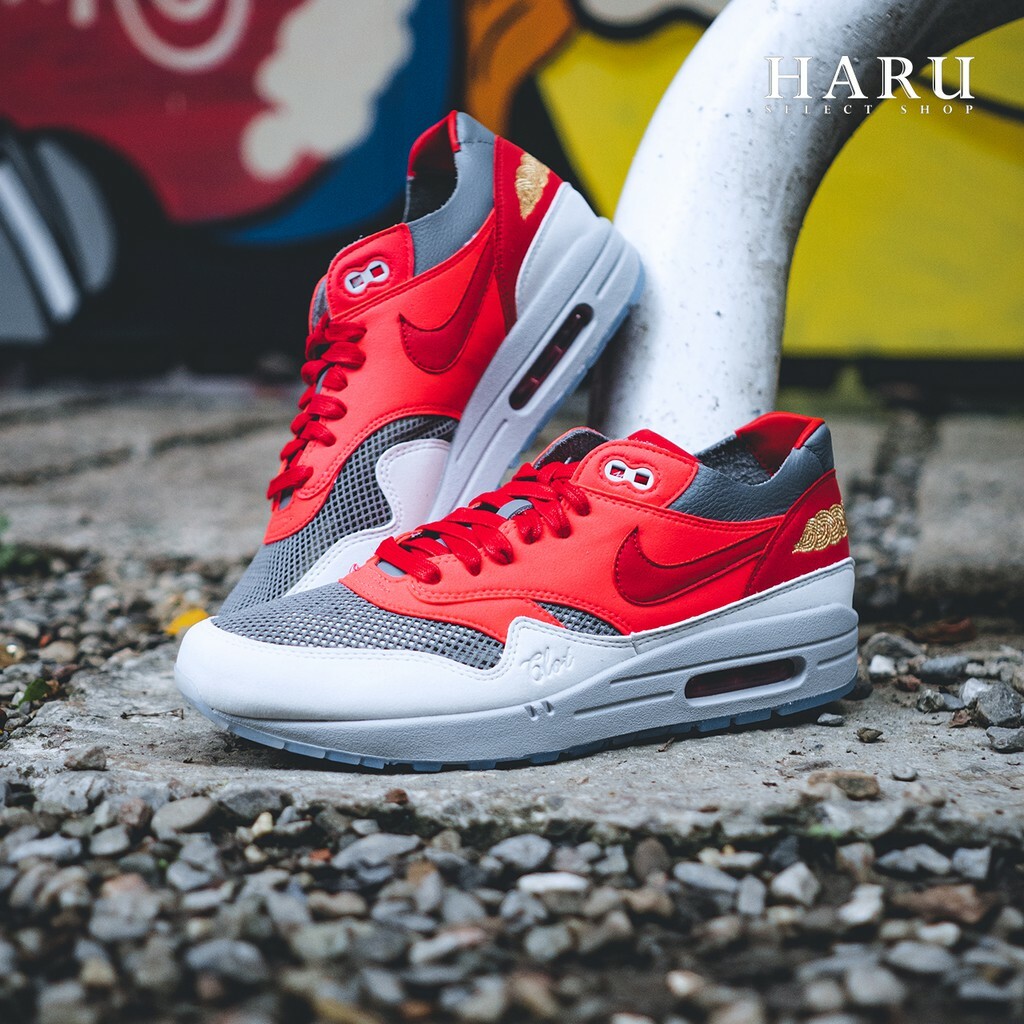 HARU] 陳冠希CLOT x NIKE AIR MAX 1 KOD 灰粉死亡之吻透明茶葉DD1870