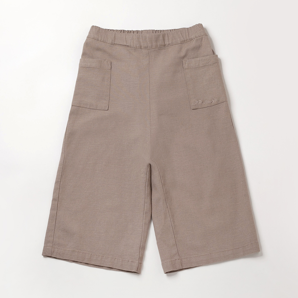 PIPPY森林系LOGO刺繡寬口褲 褐