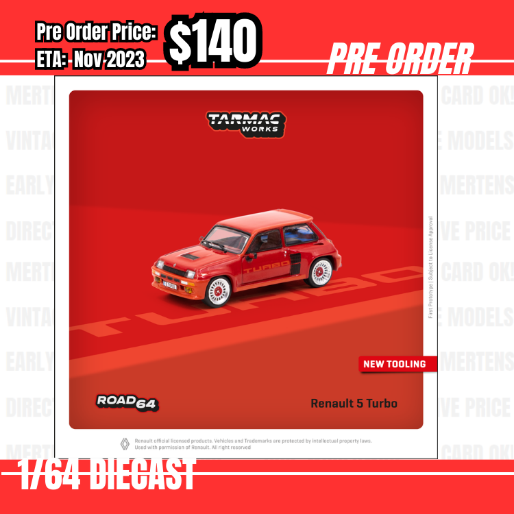 PO-$140 * Tarmac * 1:64 Renault 5 Turbo Red [29/06]