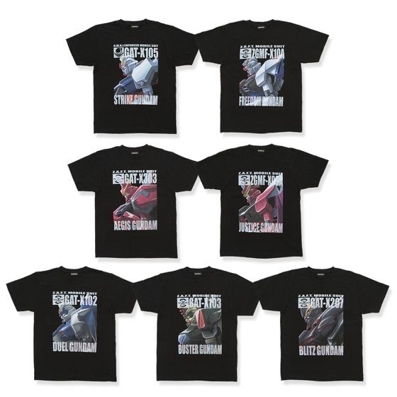 Pbandai 預訂2024/5月 機動戦士ガンダムSEED フルカラーTシャツ 機動戰士 高達 Gundam Seed Tee (全7種）