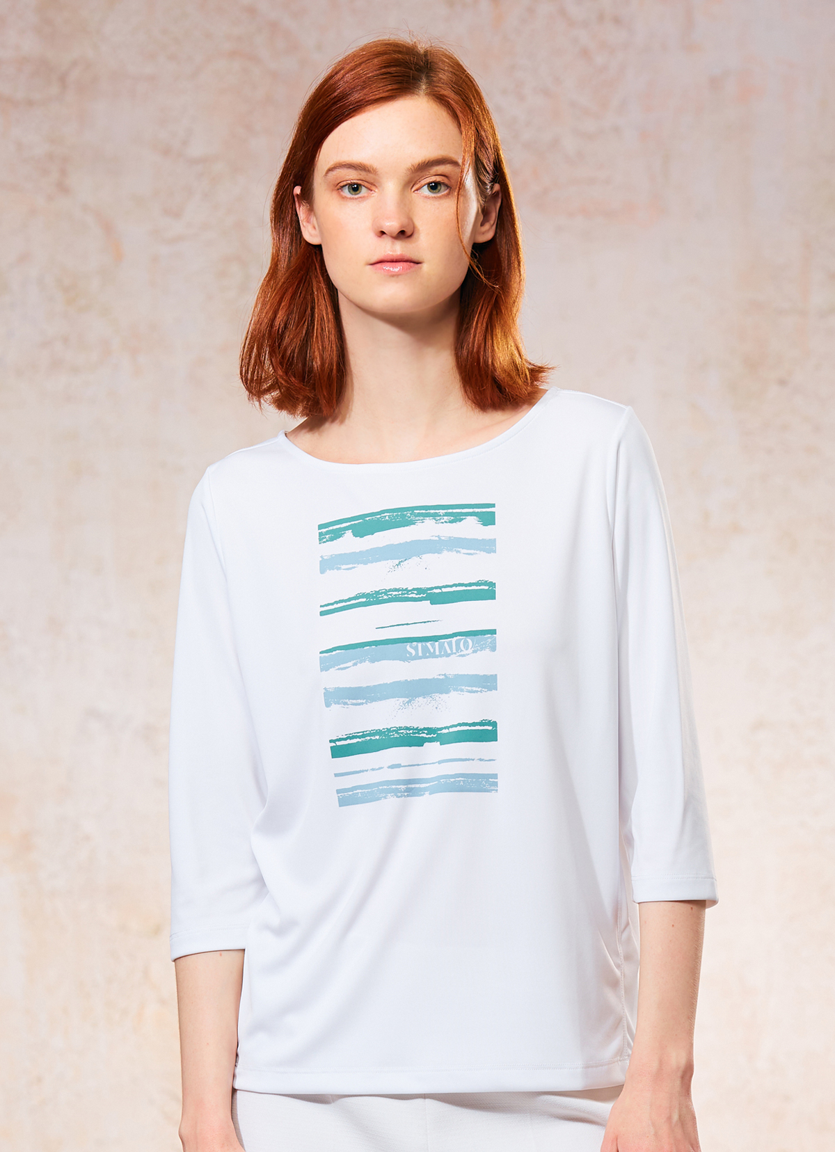 海洋空調SEAWOOL絲光沁心精品女上衣-2214WT-寧靜白