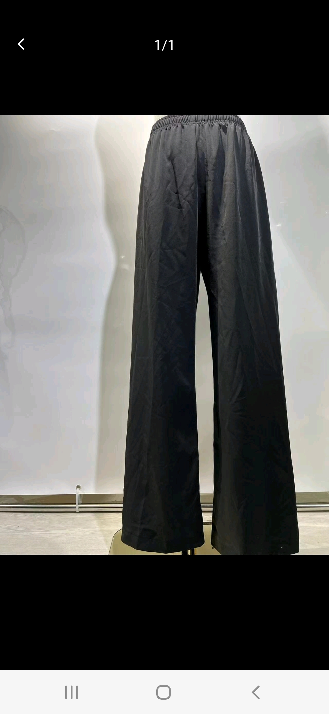 Imperial 黑色闊腳長褲 -M