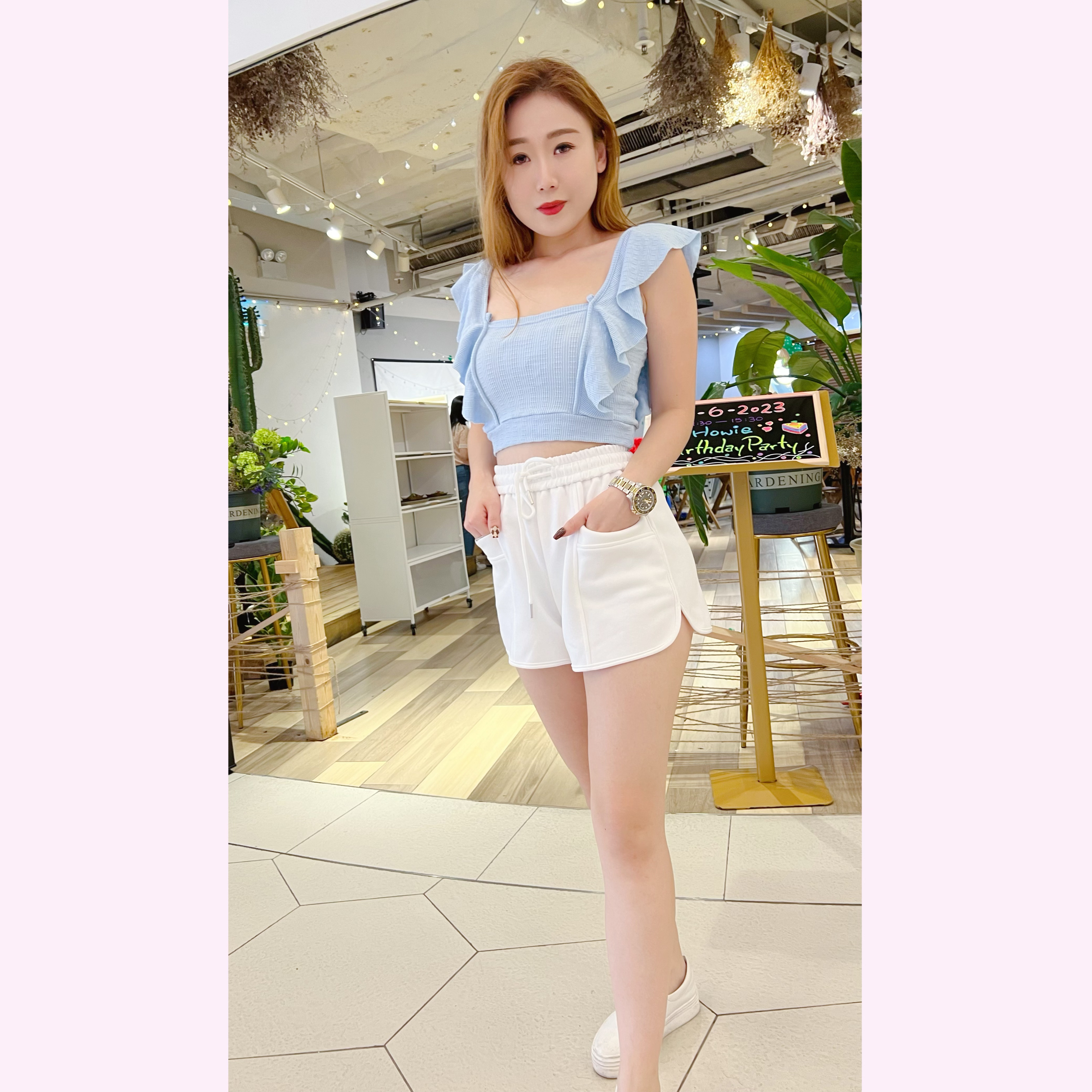 TP23S0702 飛飛袖短版上身