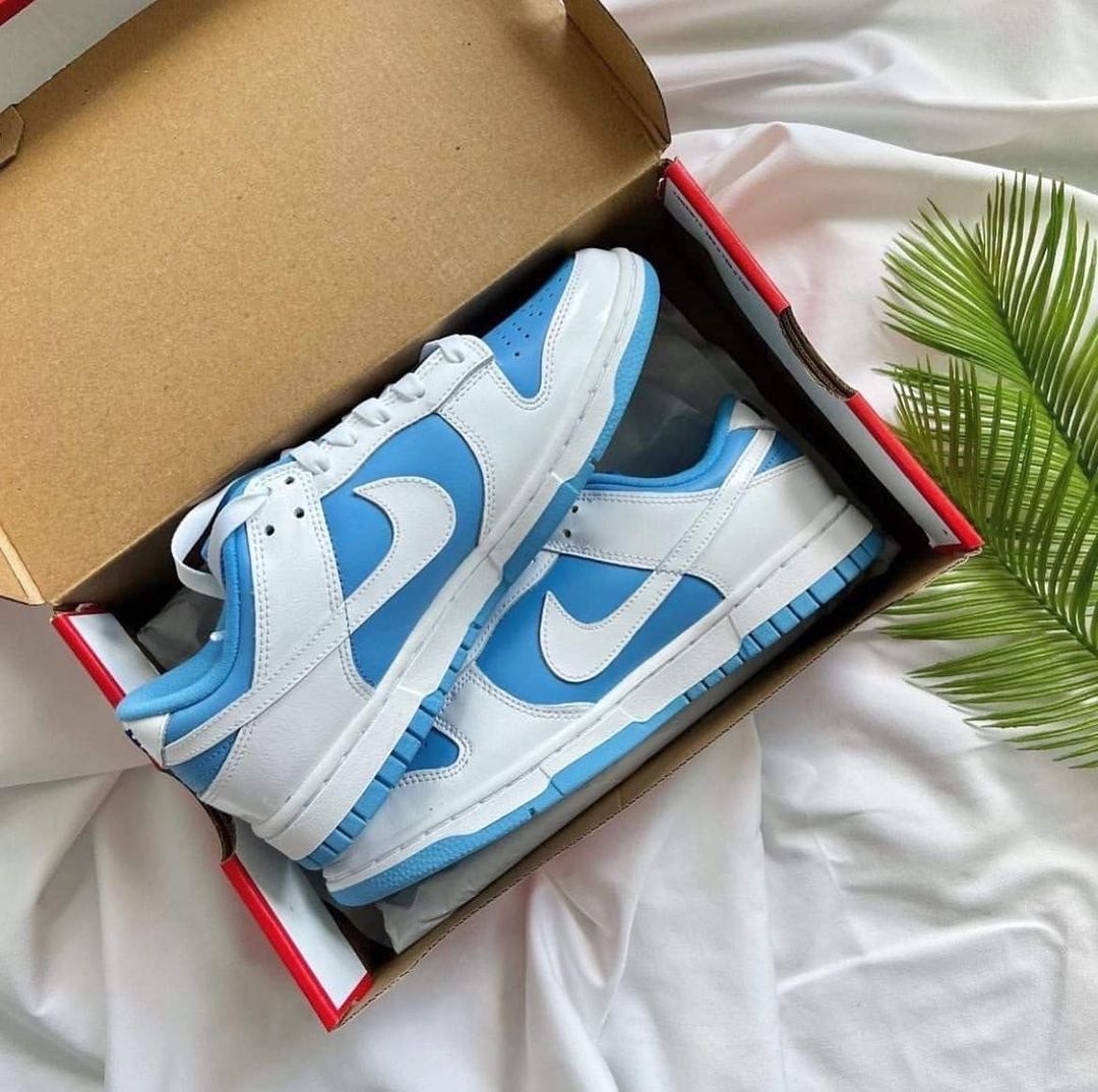 Nike Dunk Low ''Revese UNC'' 低筒 漆皮 反轉北卡藍 女鞋 DJ9955-101