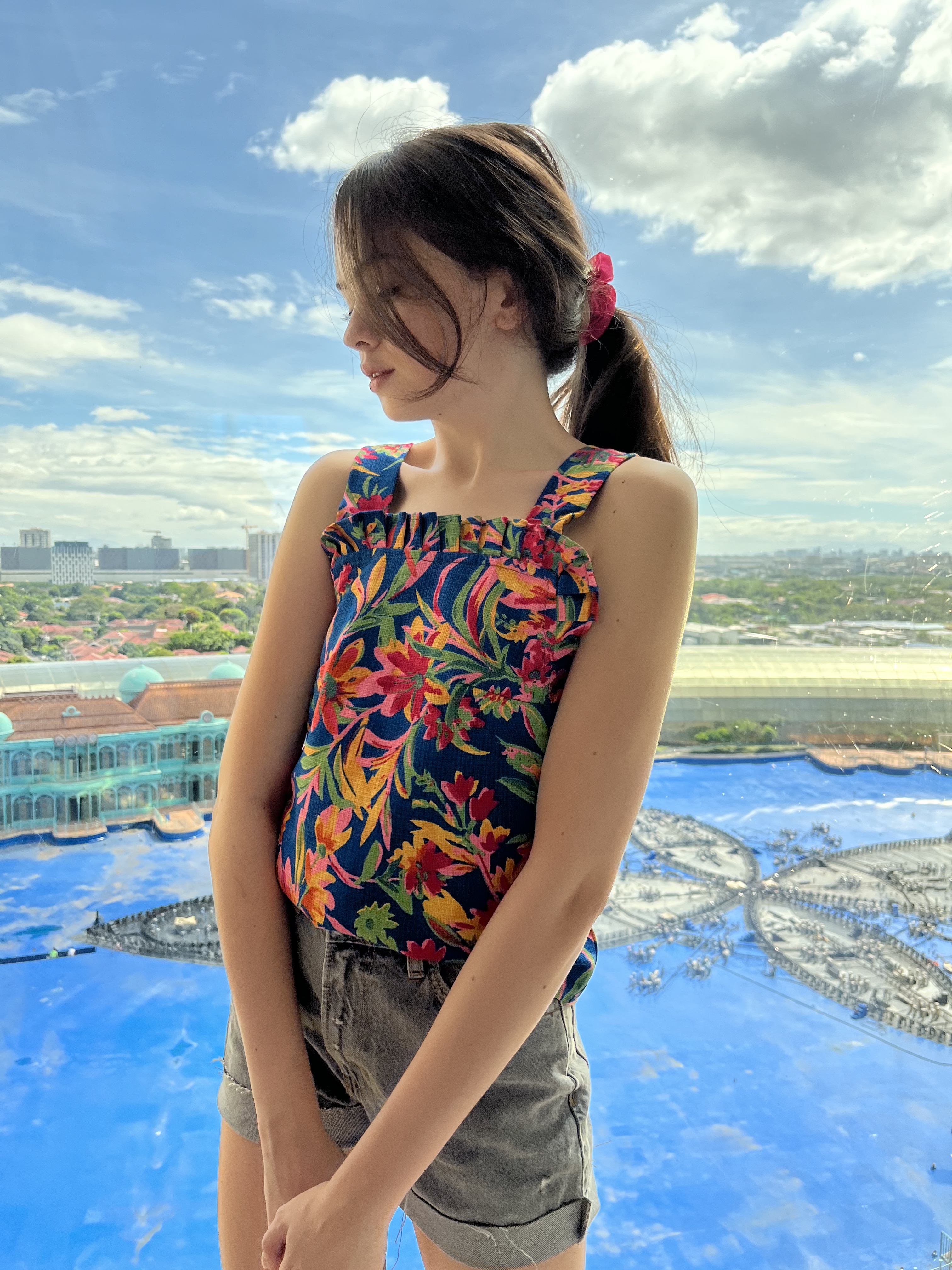 Flora Linen Blend Top