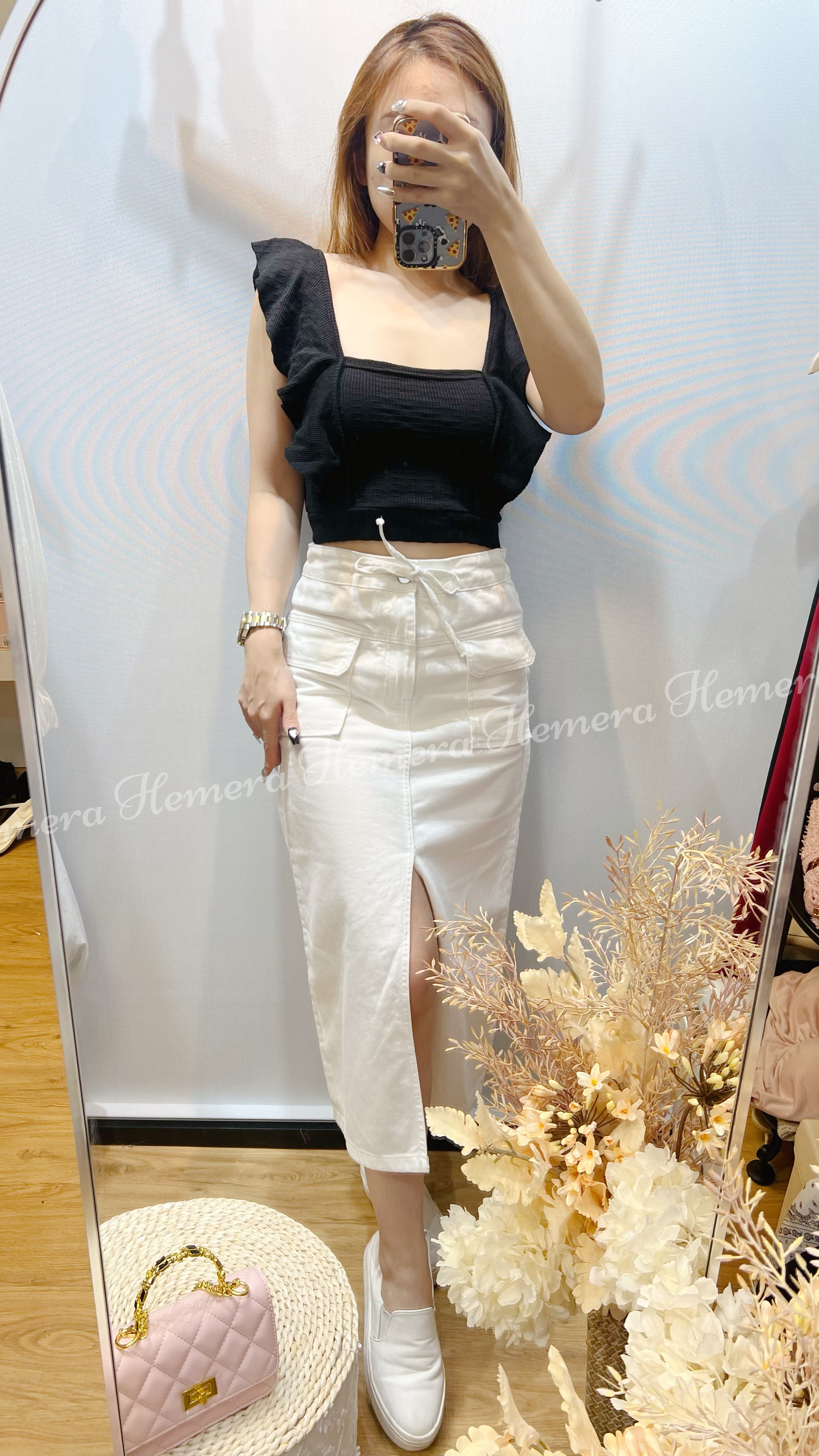 TP23S0702 飛飛袖短版上身