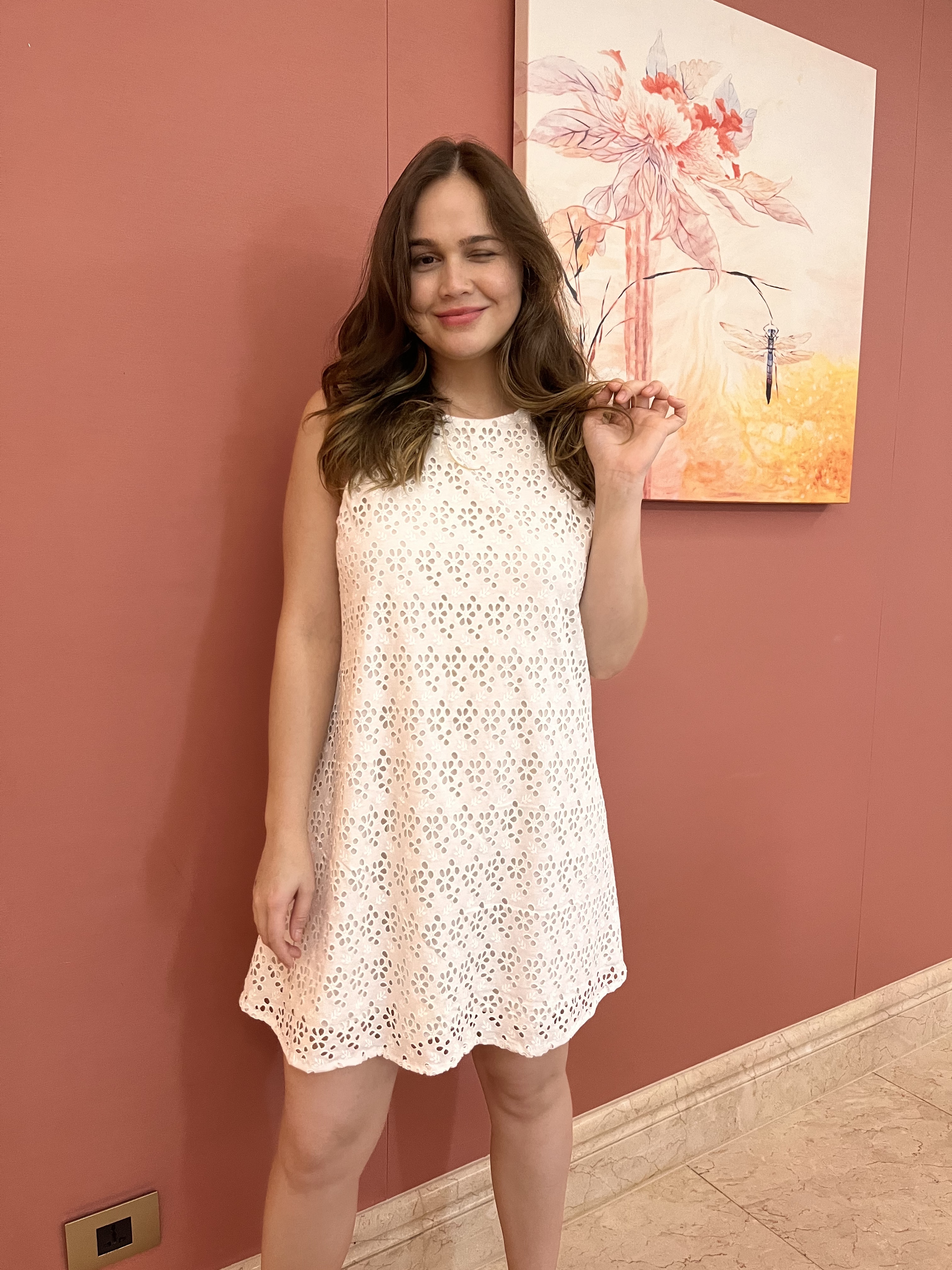 Juliette Cotton Broderie Dress - White