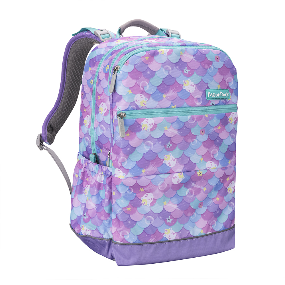 SP300P 海洋獨角獸-淺紫成長型護脊書包