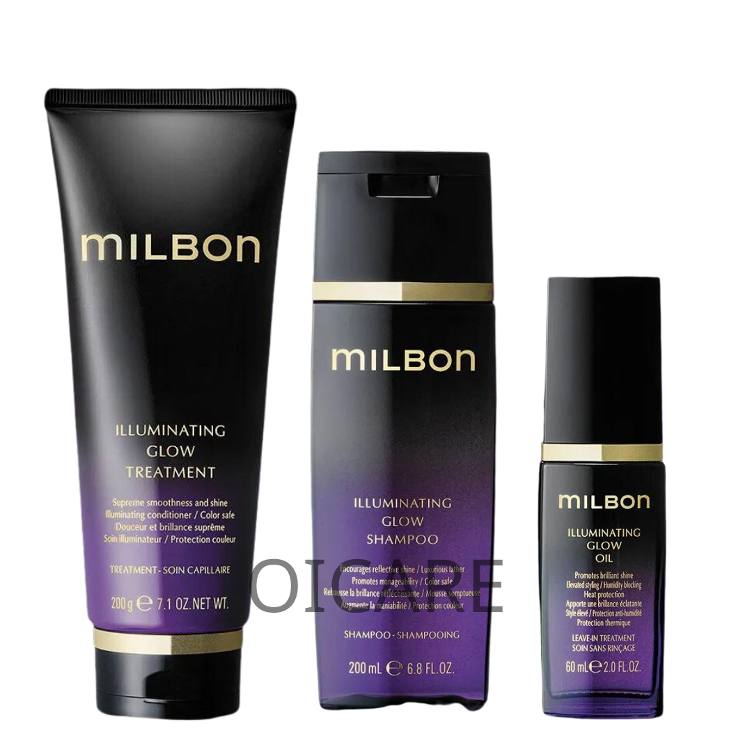Milbon ILLUMINATING GLOW 200ml combo套裝 (自然捲,缺乏光澤髪質)