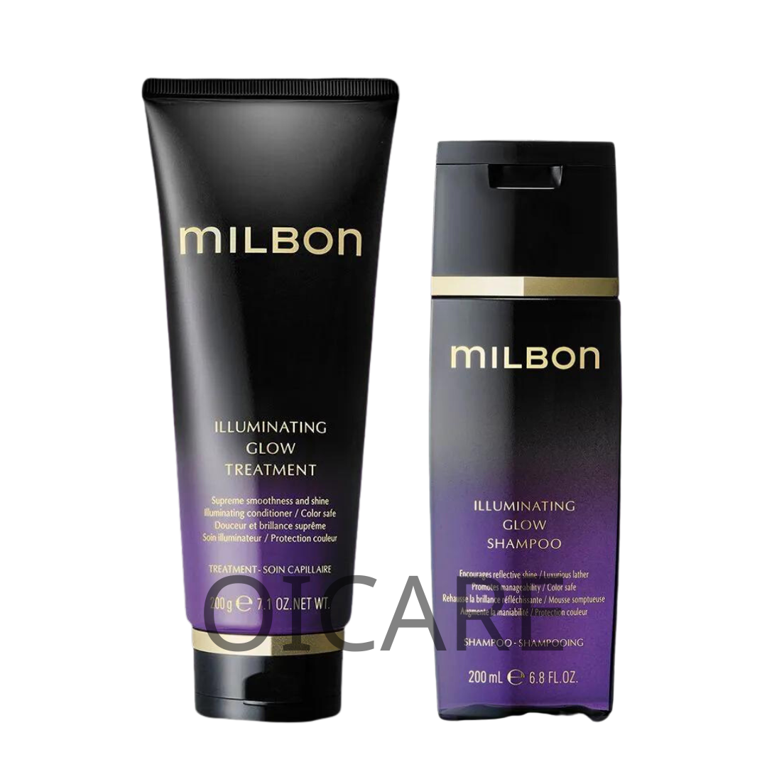 Milbon ILLUMINATING GLOW 200ml 套裝 (自然捲,缺乏光澤髪質)